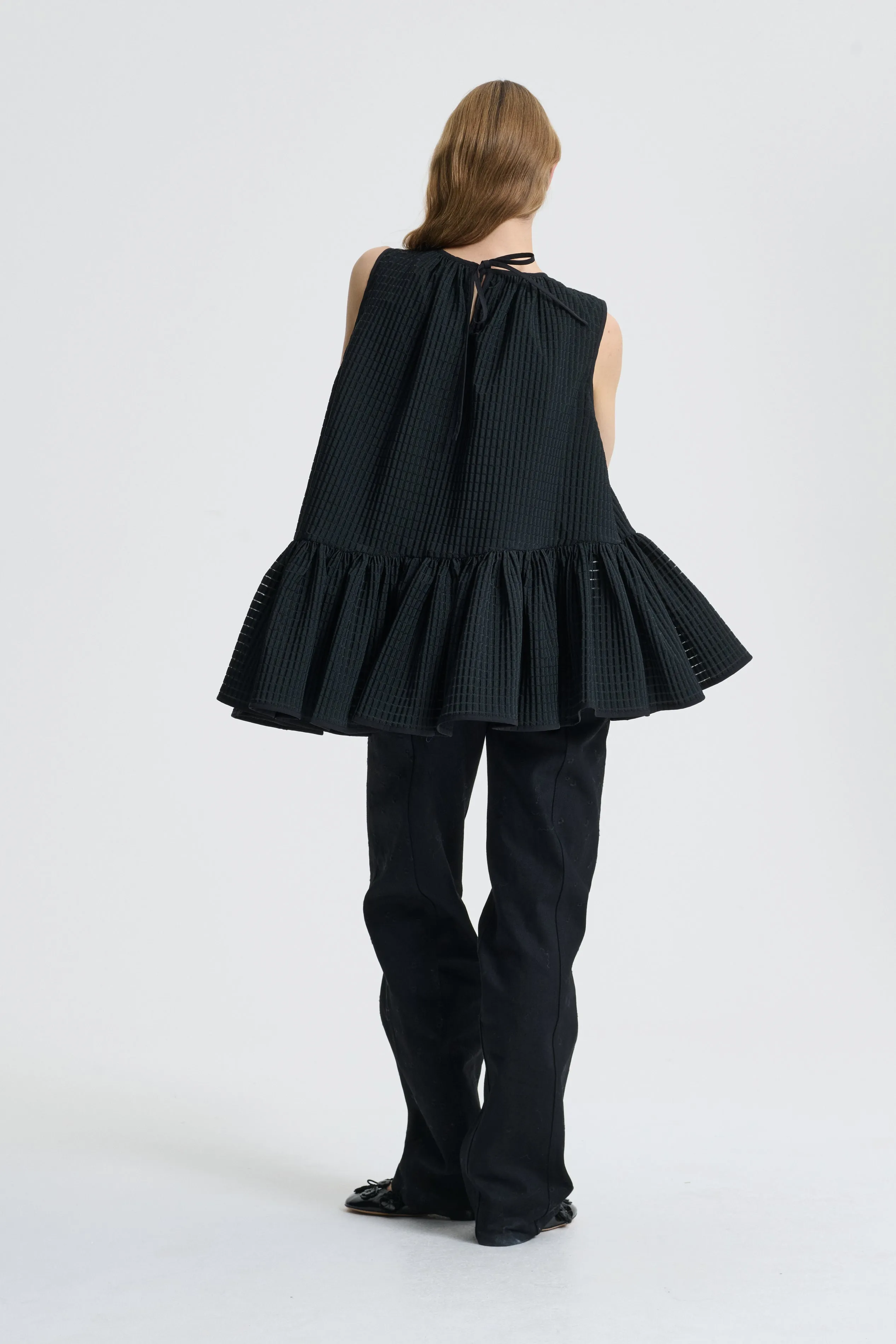 BETTINA | TOP MIKU JACQUARD BLACK sold by Cecilie Bahnsen product image thumbnail 3