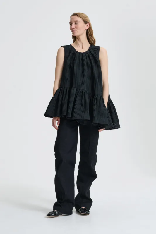 BETTINA | TOP MIKU JACQUARD BLACK sold by Cecilie Bahnsen