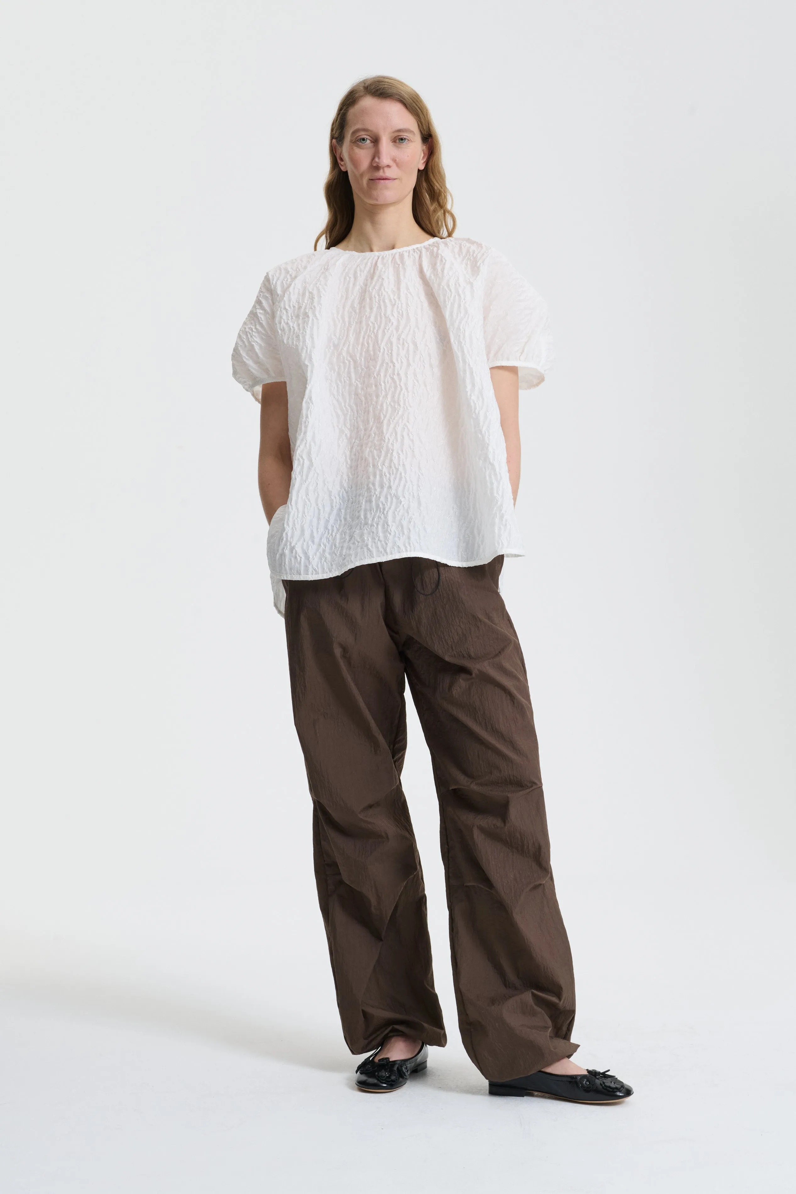 BELLAROSE | TOP LOBELIA MATELASSÉ WHITE sold by Cecilie Bahnsen