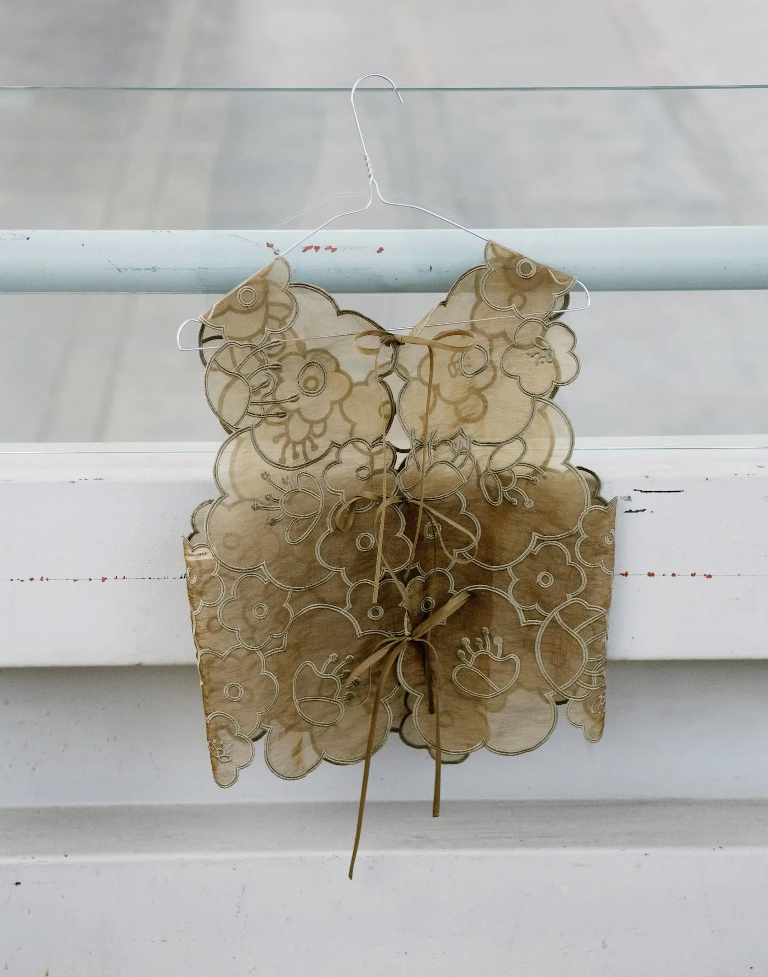 BLAKE | TOP EMBROIDERED MYRTIA OLIVE sold by Cecilie Bahnsen product image thumbnail 4