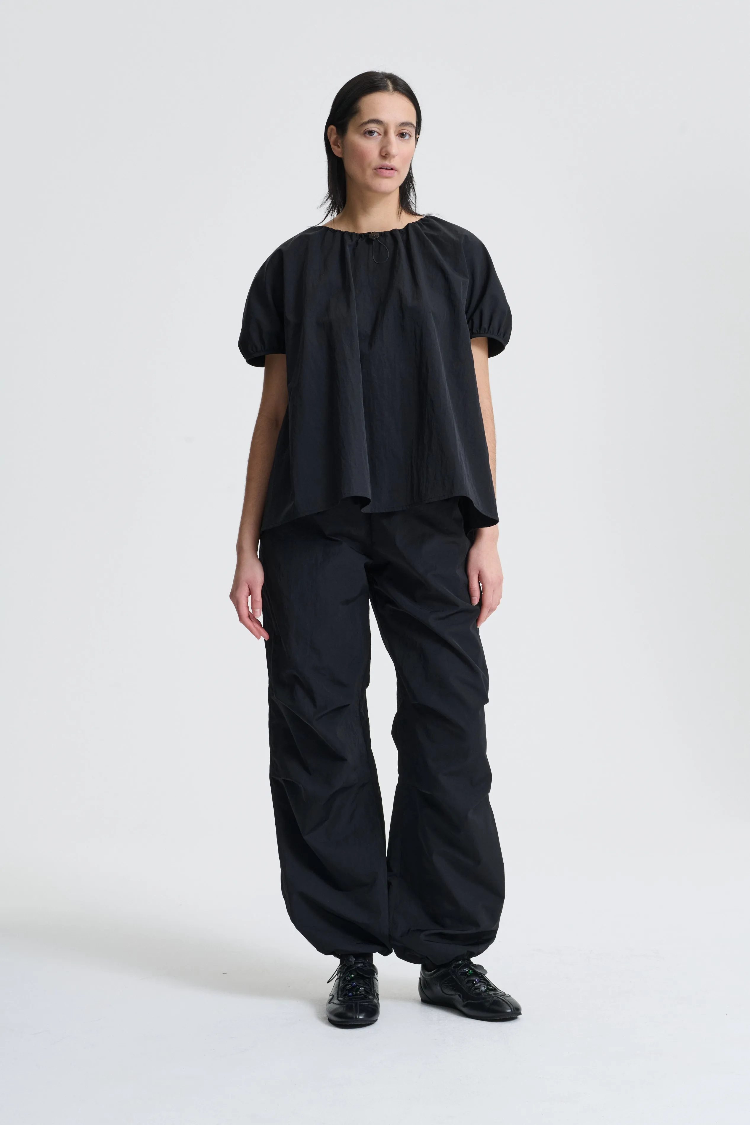 BELLA | TOP RECYCLED TAFFETA BLACK sold by Cecilie Bahnsen