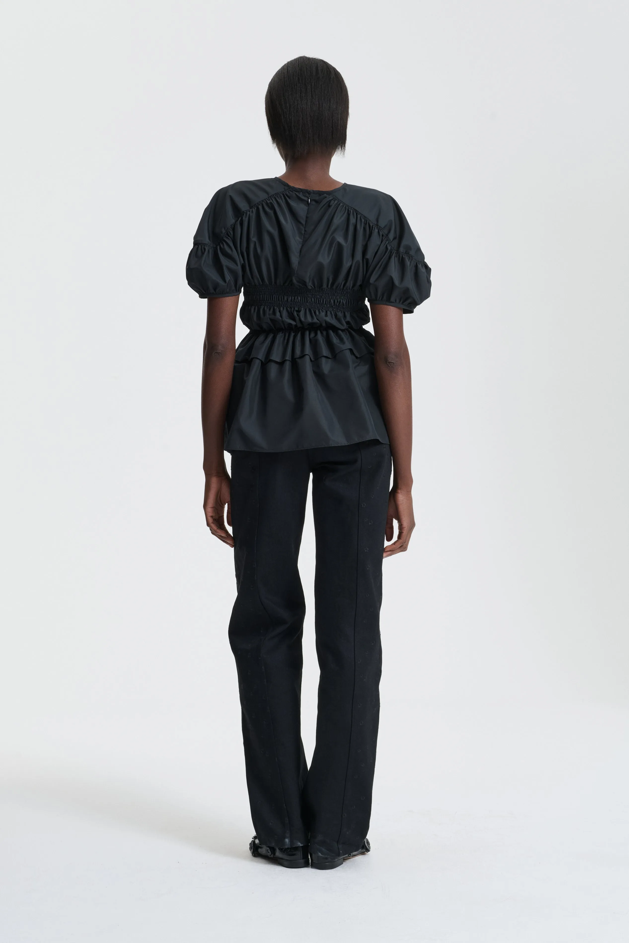 BROOKLYN | TOP RECYCLED FAILLE BLACK sold by Cecilie Bahnsen product image thumbnail 3