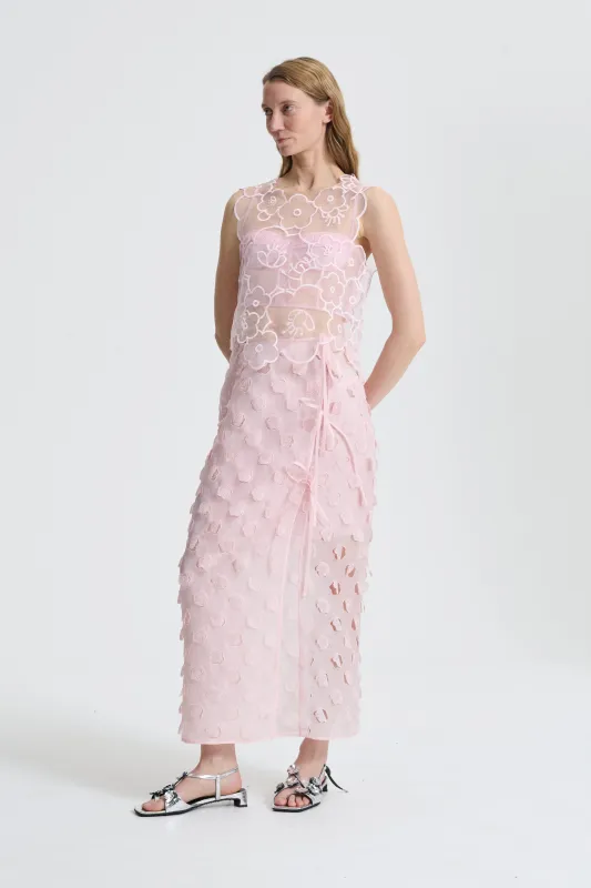 BLAKE | TOP EMBROIDERED MYRTIA LIGHT PINK sold by Cecilie Bahnsen