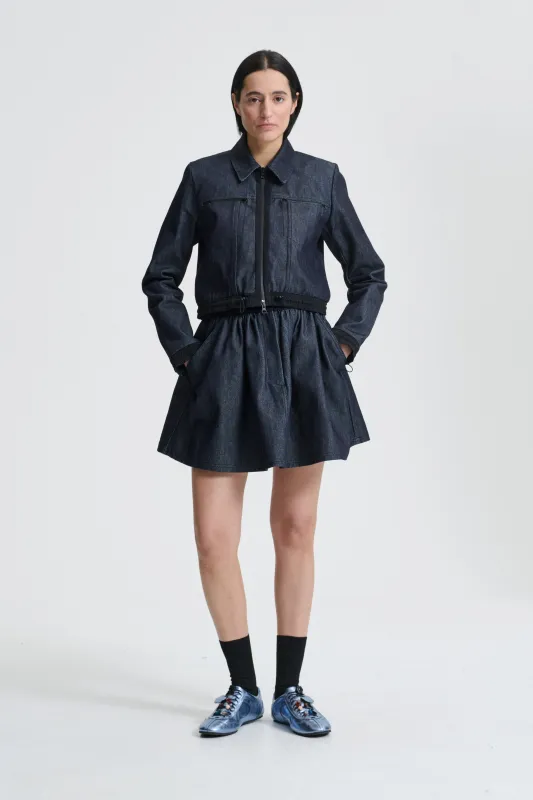 BOBBI | SKIRT DENIM INDIGO / BLACK made by Cecilie Bahnsen