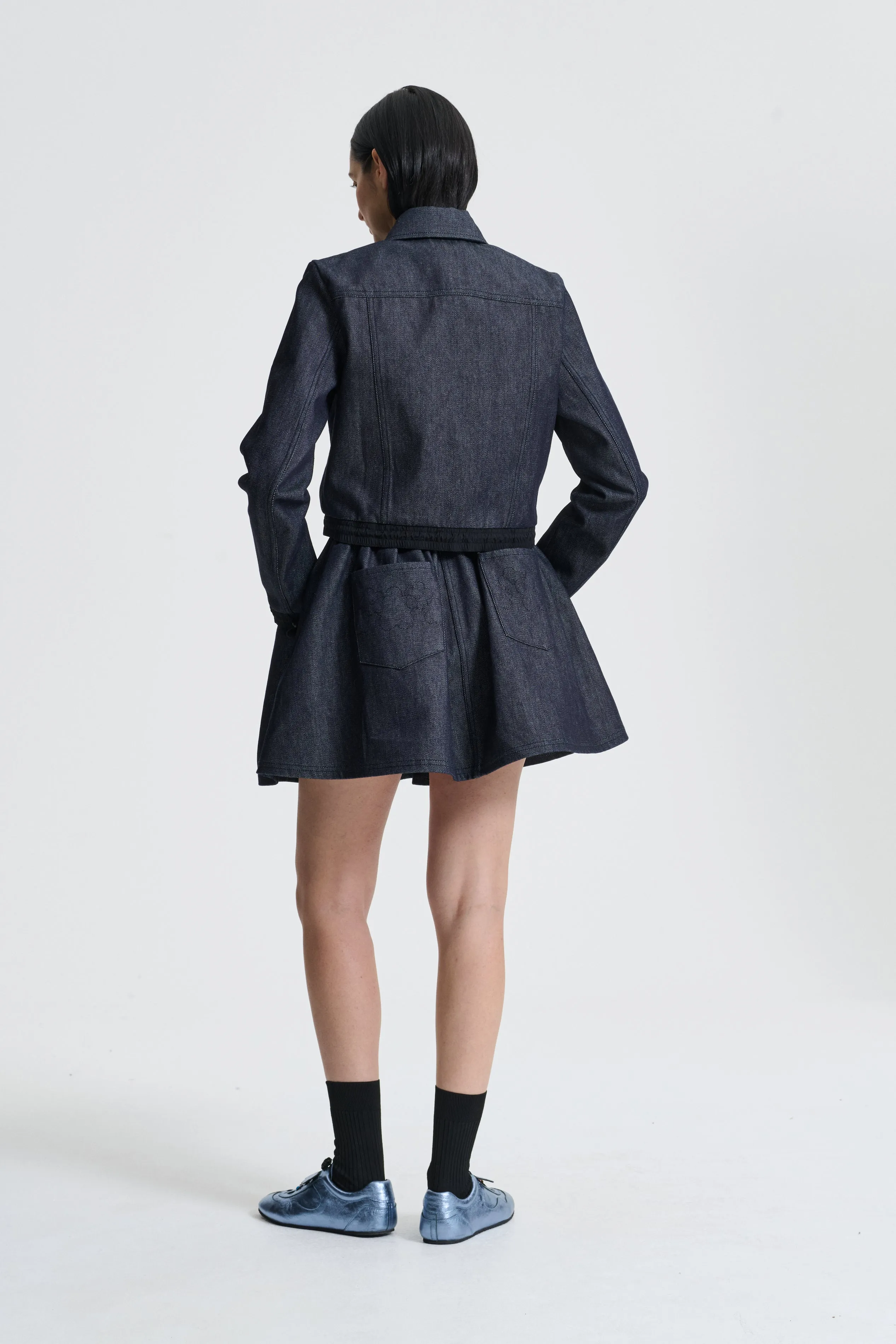 BOBBI | SKIRT DENIM INDIGO / BLACK sold by Cecilie Bahnsen product image thumbnail 4