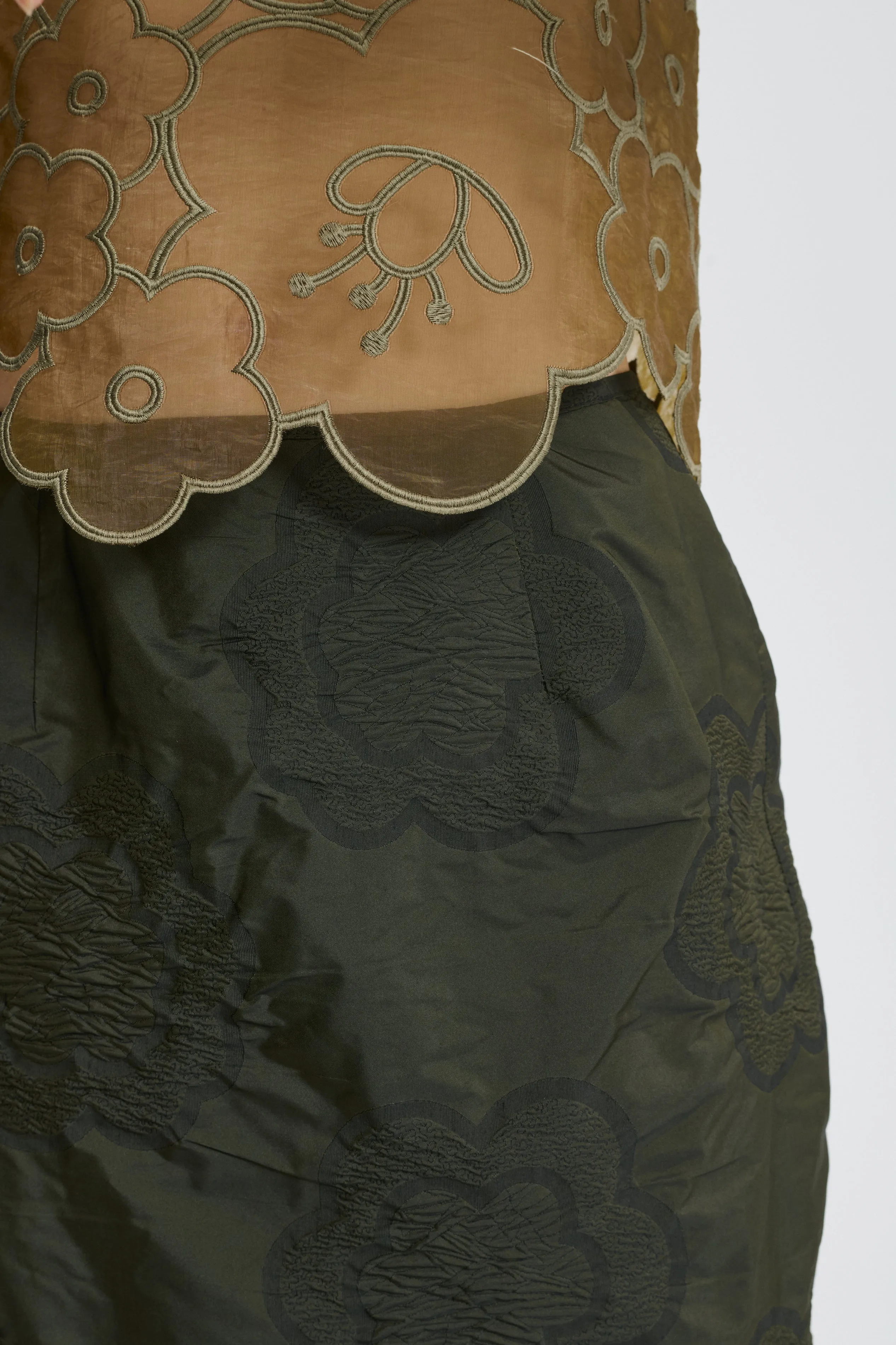 ALLEGRA | SKIRT BORUS JACQUARD OLIVE sold by Cecilie Bahnsen product image thumbnail 2