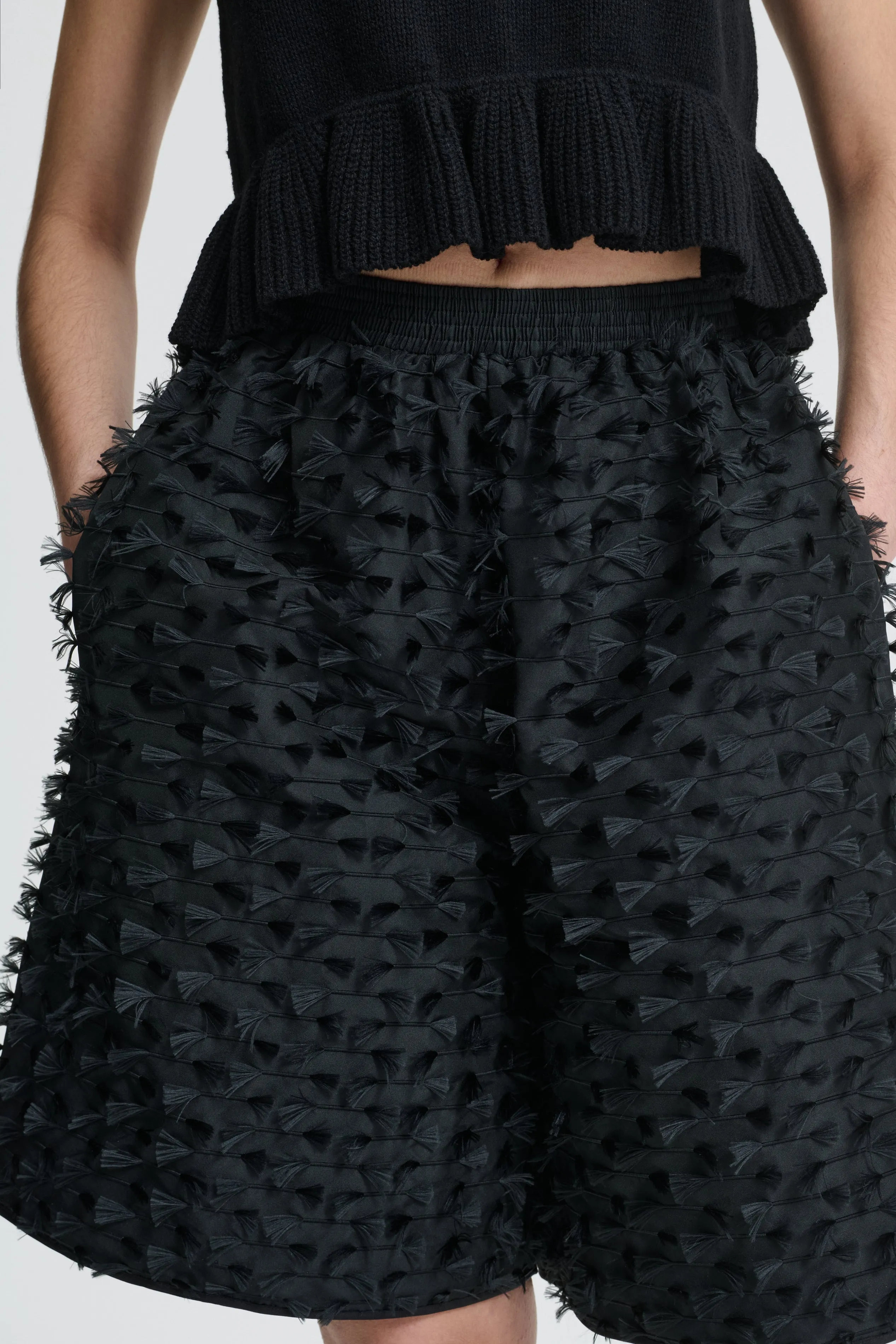 BRUNO | SHORTS FIAMMA FIL-COUPÉ BLACK sold by Cecilie Bahnsen product image thumbnail 2