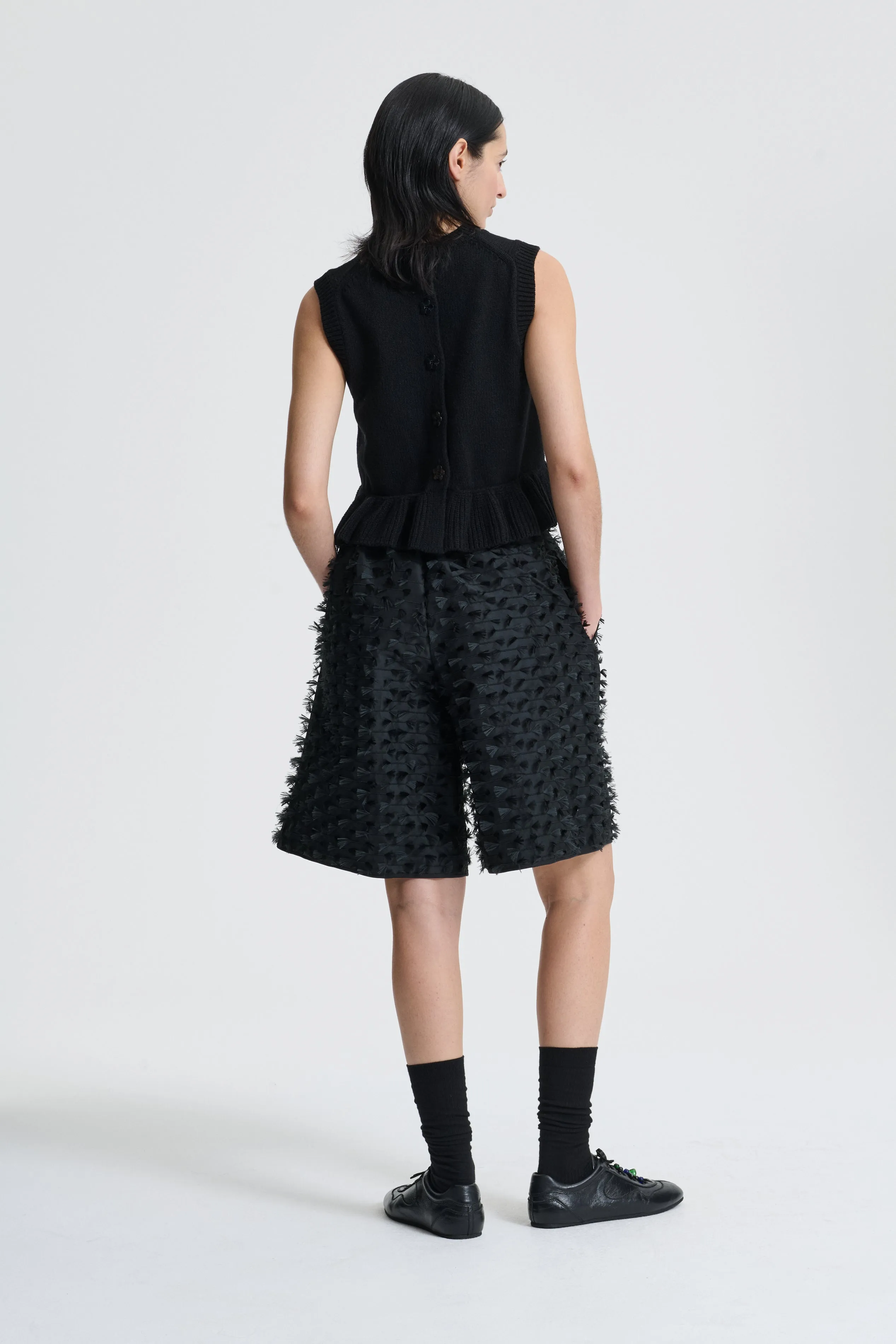 BRUNO | SHORTS FIAMMA FIL-COUPÉ BLACK sold by Cecilie Bahnsen product image thumbnail 3