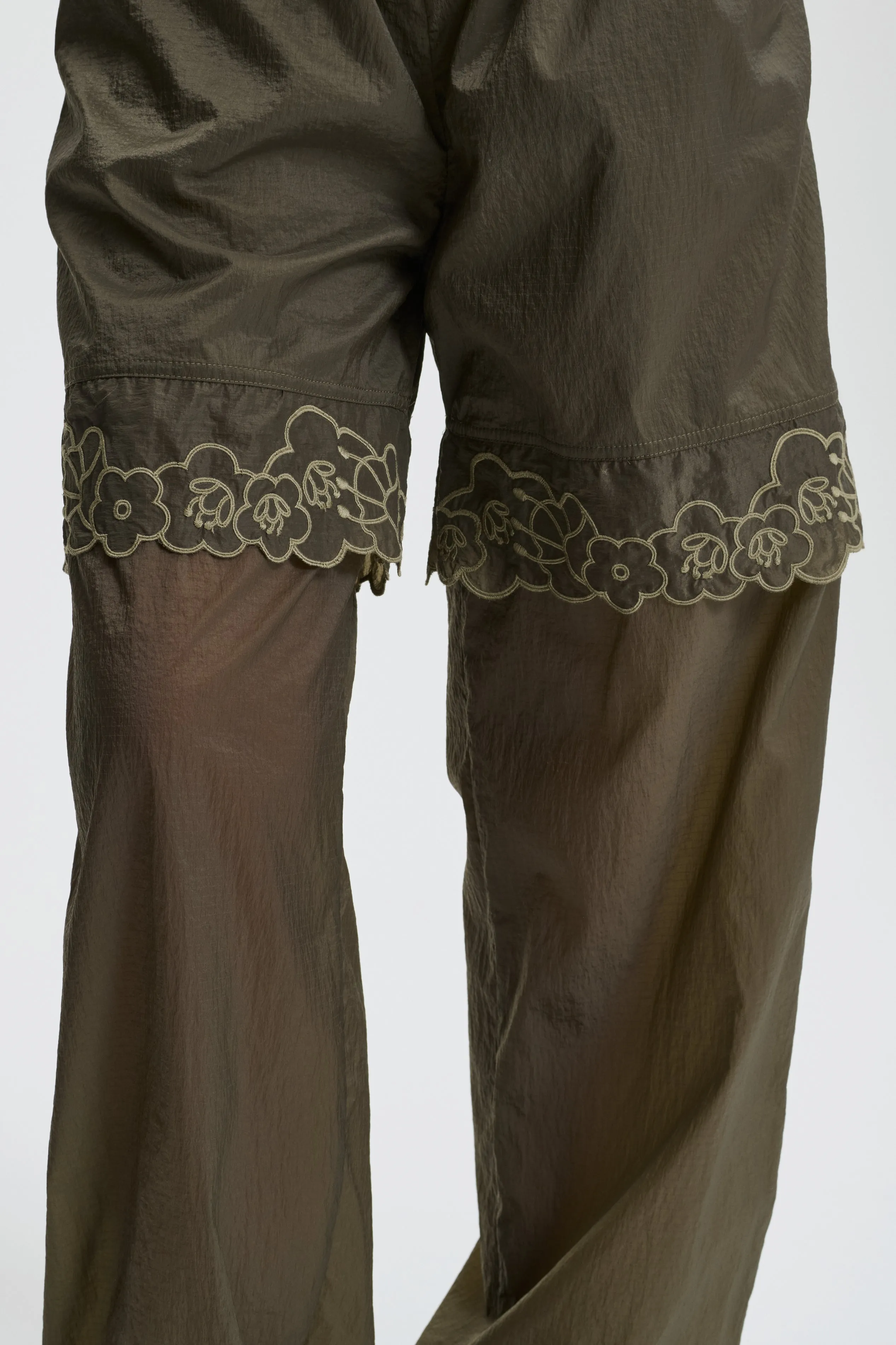 BIANCA | JOGGERS EMBROIDERED RIPSTOP OLIVE sold by Cecilie Bahnsen product image thumbnail 2