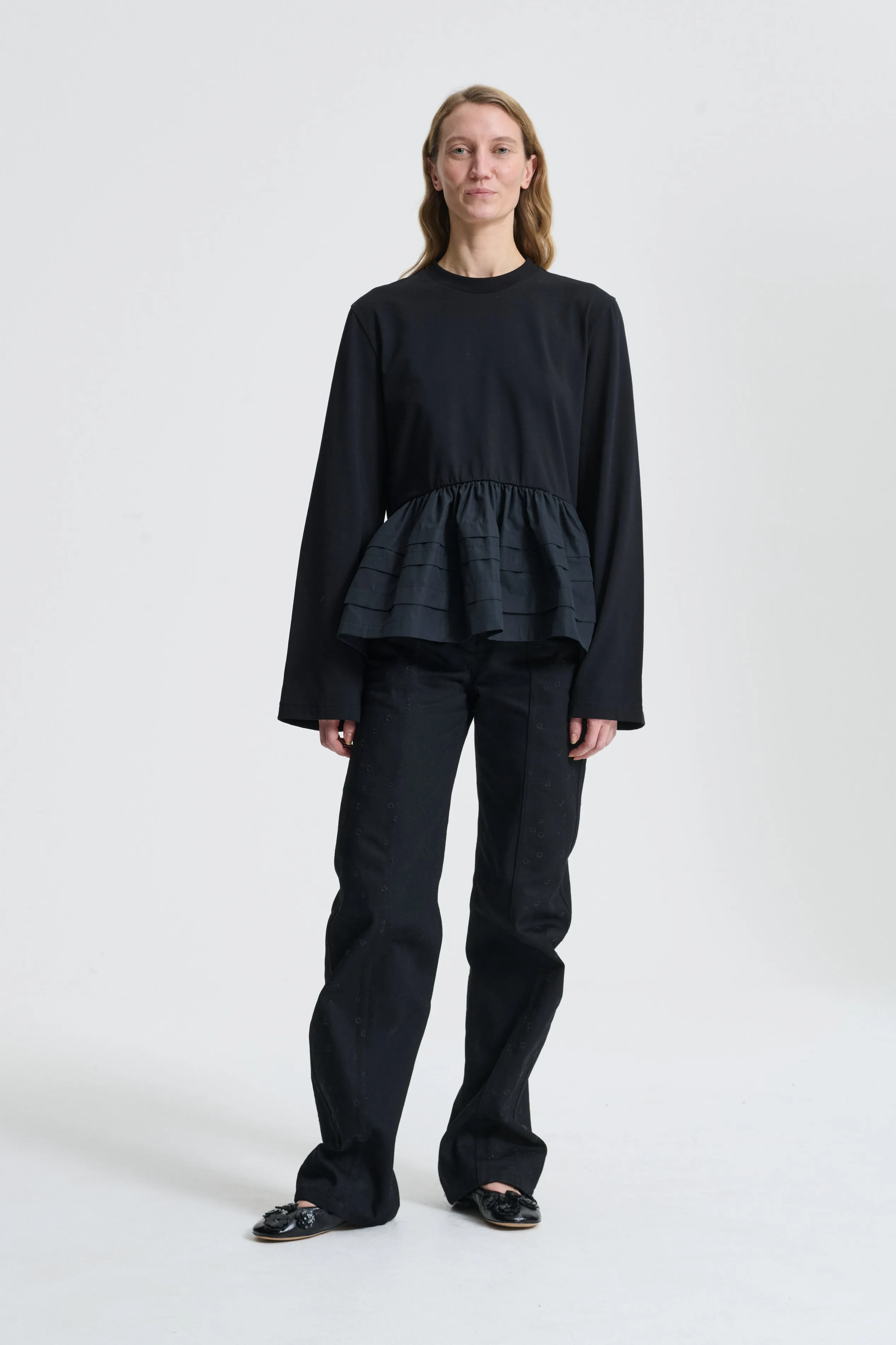 AUDREY | T-SHIRT JERSEY BLACK sold by Cecilie Bahnsen product image thumbnail 2