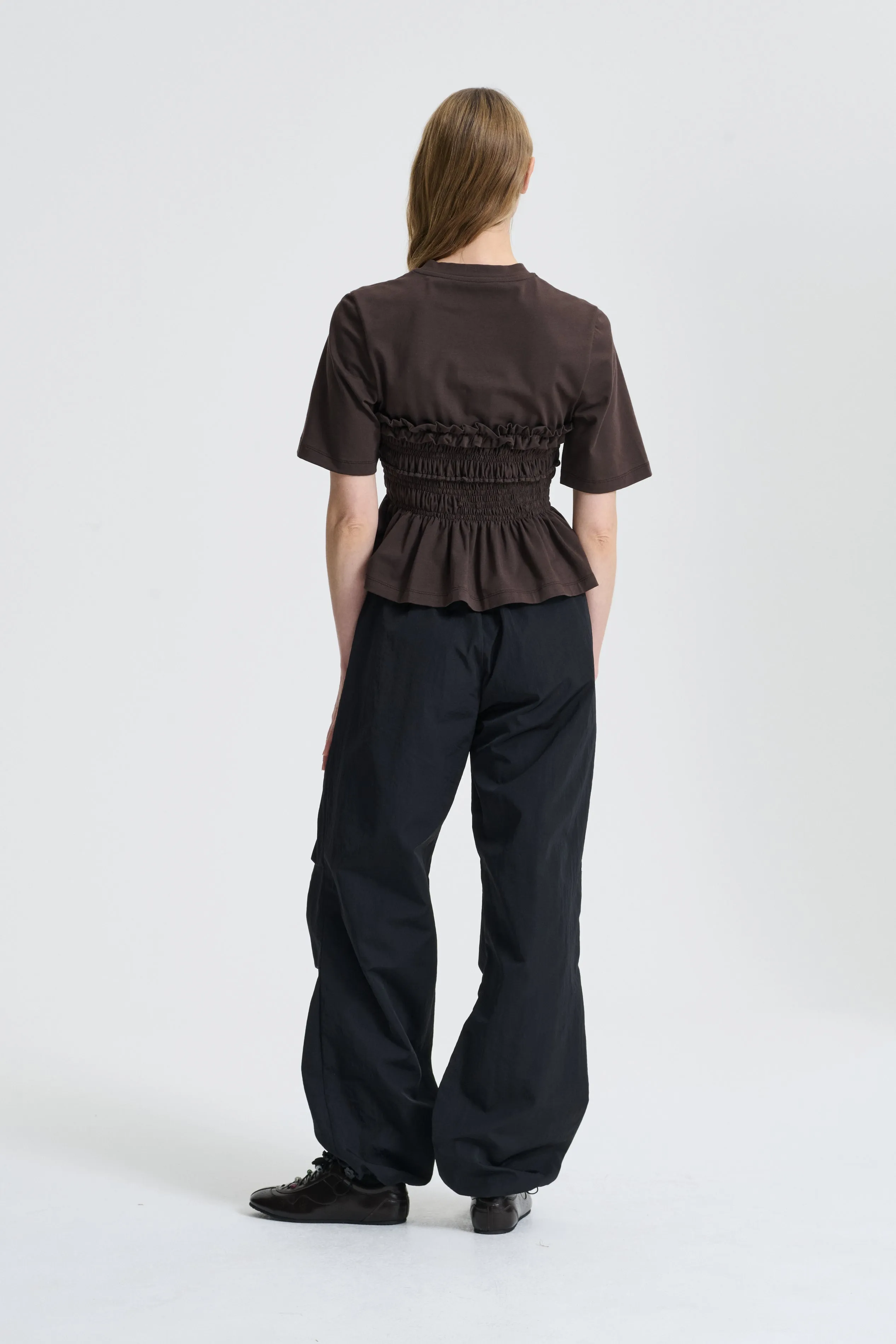 VILDE | T-SHIRT JERSEY BROWN sold by Cecilie Bahnsen product image thumbnail 3
