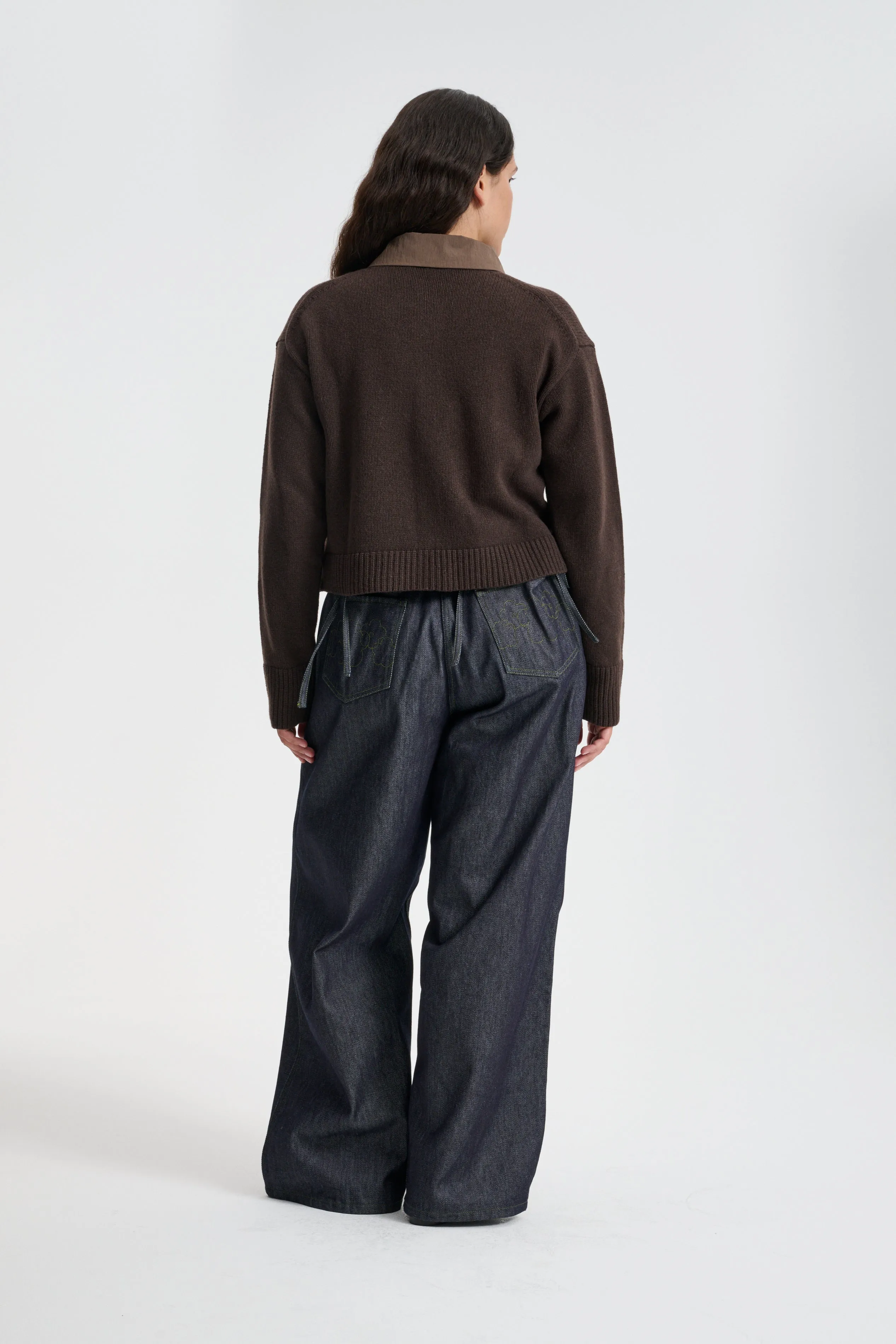 BIBI | CARDIGAN RECYCLED CASHMERE BROWN sold by Cecilie Bahnsen product image thumbnail 3