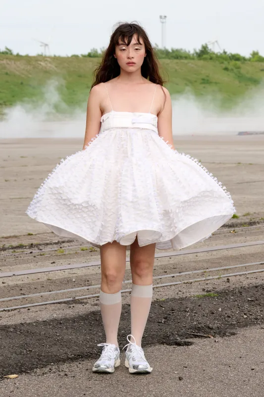 OBERRA | DRESS FIAMMA FIL-COUPE WHITE - LOOK 16 sold by Cecilie Bahnsen