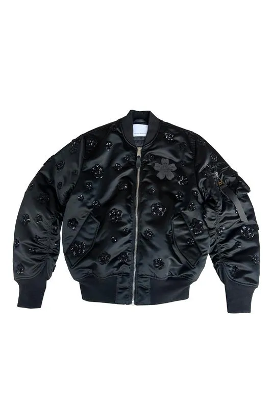 10 YEARS OF BEAUTY LIMITED EDITION EMBROIDERED BOMBER | JACKET BLACK made by Cecilie Bahnsen