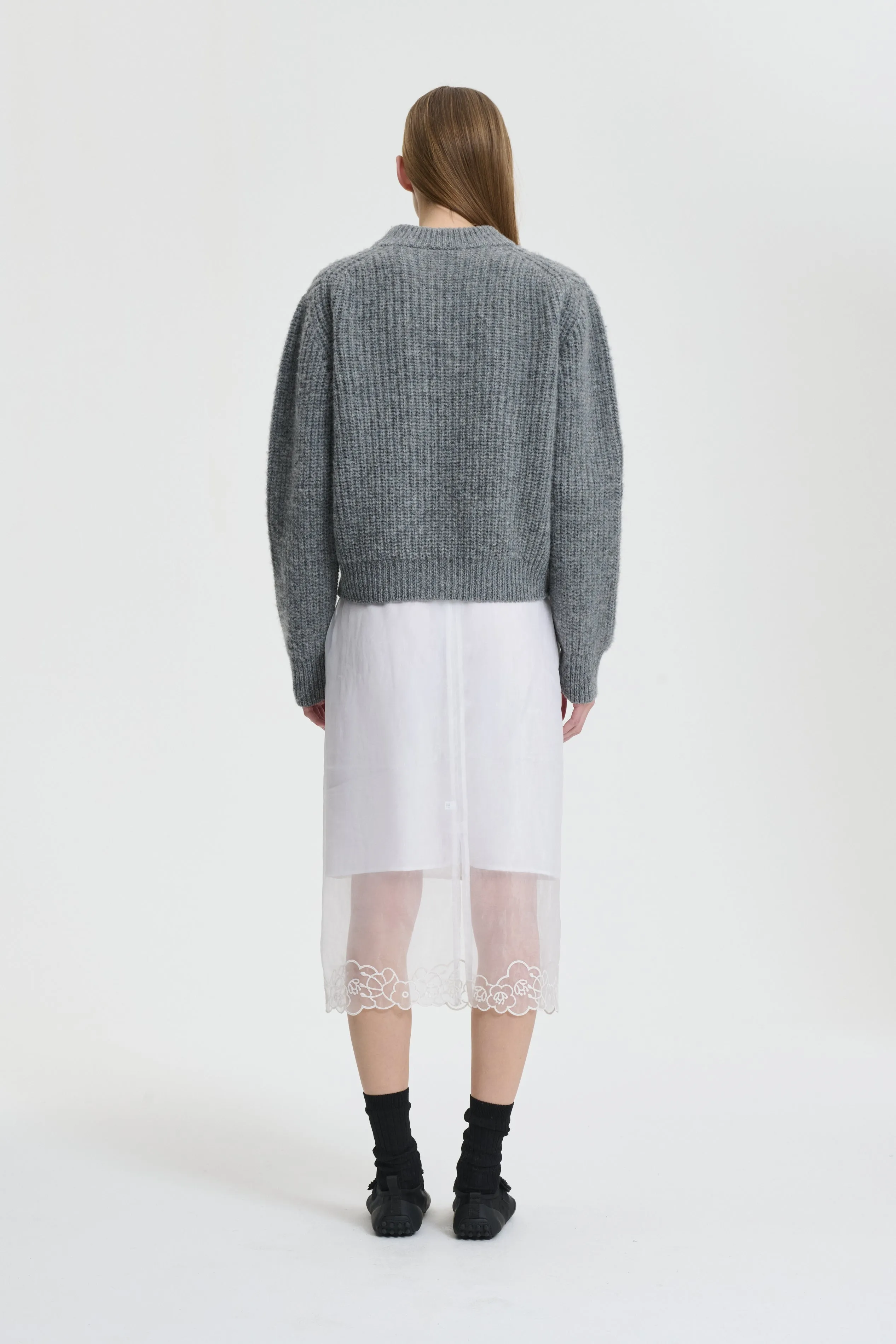BEGA | PULLOVER FISHERMAN KNIT LIGHT GREY sold by Cecilie Bahnsen product image thumbnail 2