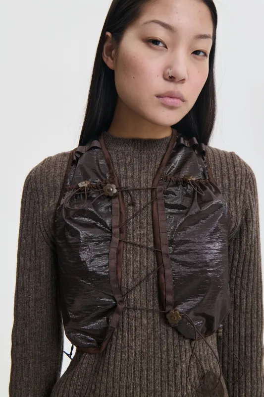 BONA | VEST LIQUID MYRTIA BROWN sold by Cecilie Bahnsen
