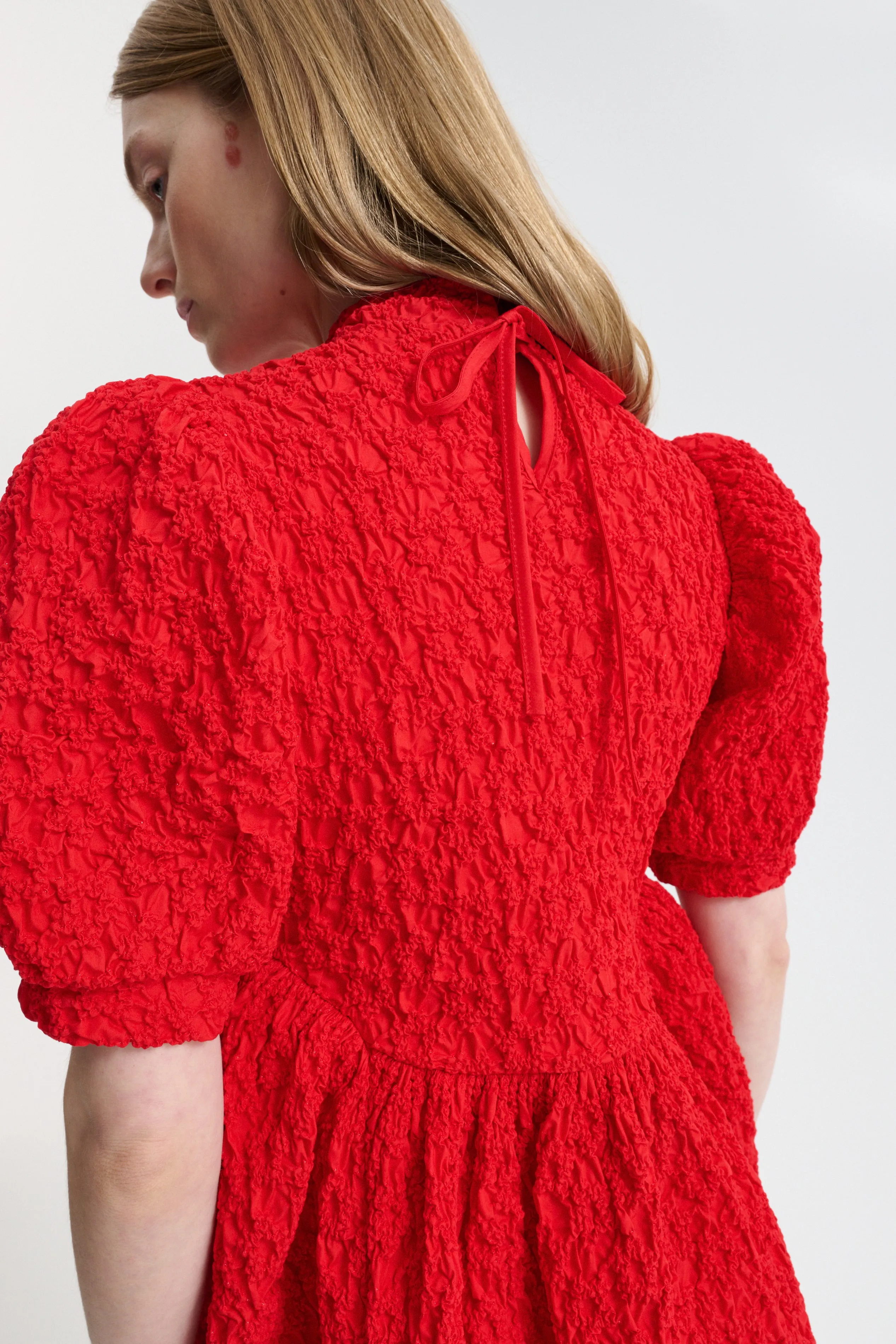 CBDUMAS | DRESS FLEUR COTTON SMOCK RED sold by Cecilie Bahnsen product image thumbnail 2
