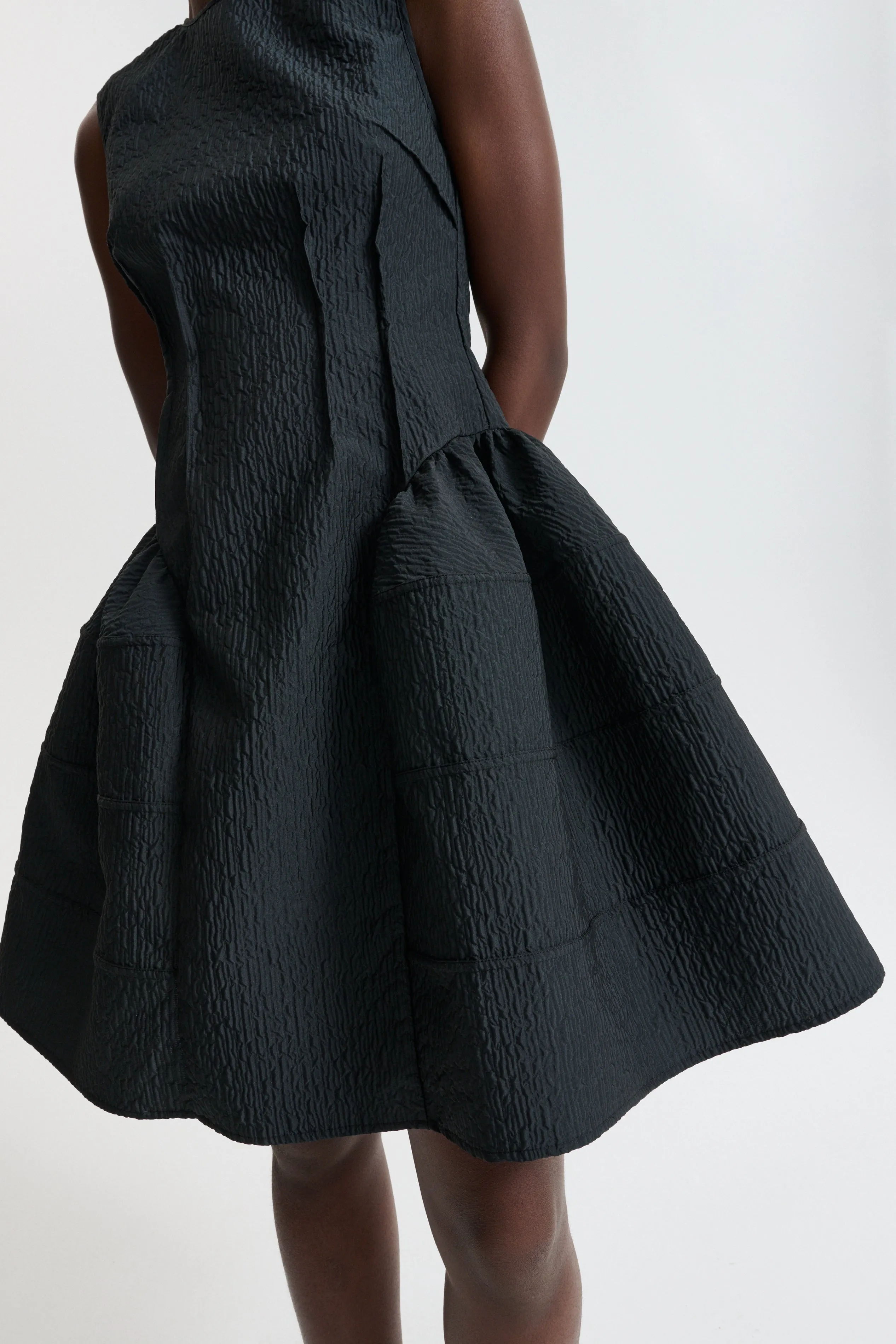 CBCLAUDIE | DRESS STRIA MATELASSÉ BLACK sold by Cecilie Bahnsen product image thumbnail 2