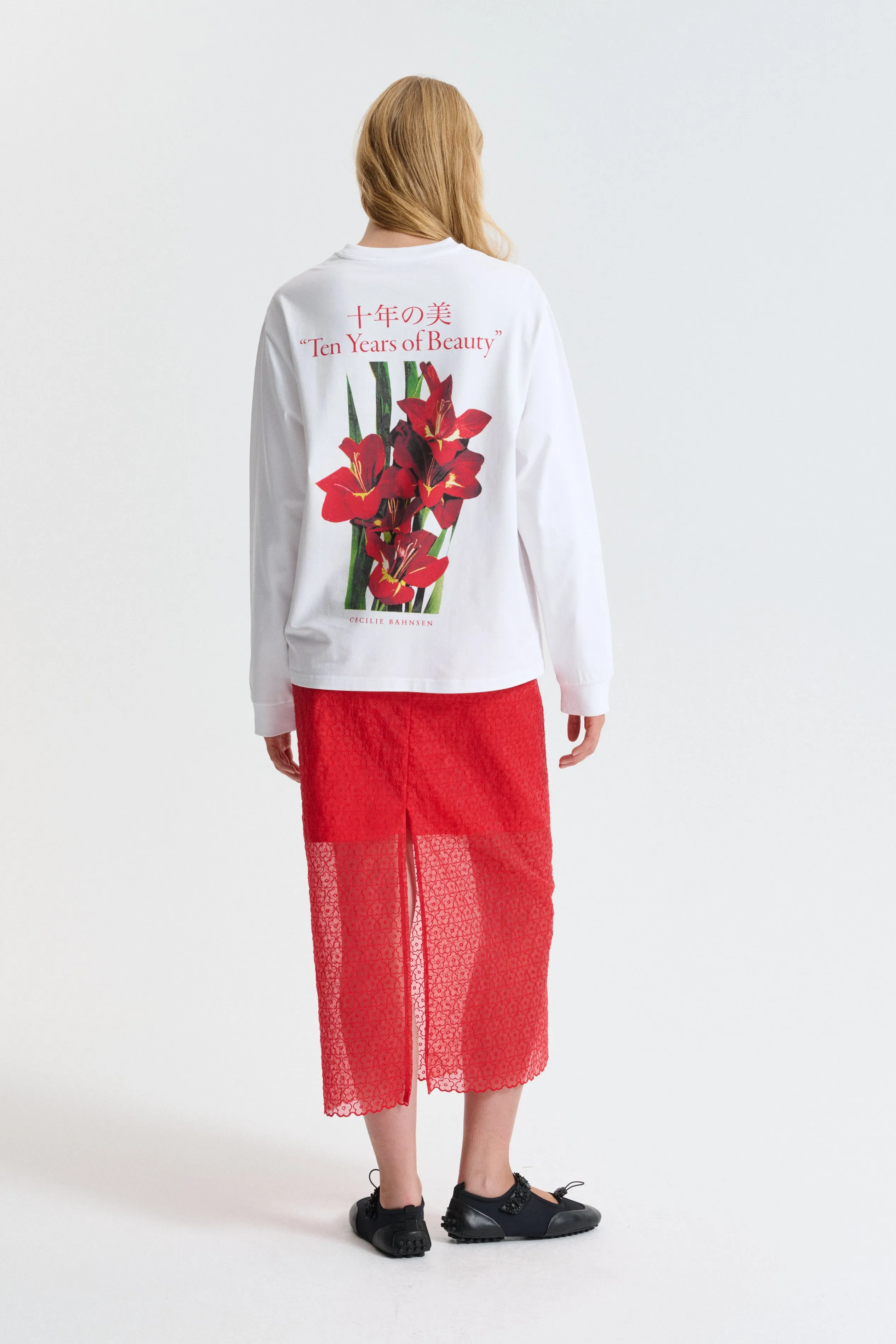 CBLILY | T-SHIRT PRINTED JERSEY WHITE / RED sold by Cecilie Bahnsen product image thumbnail 2