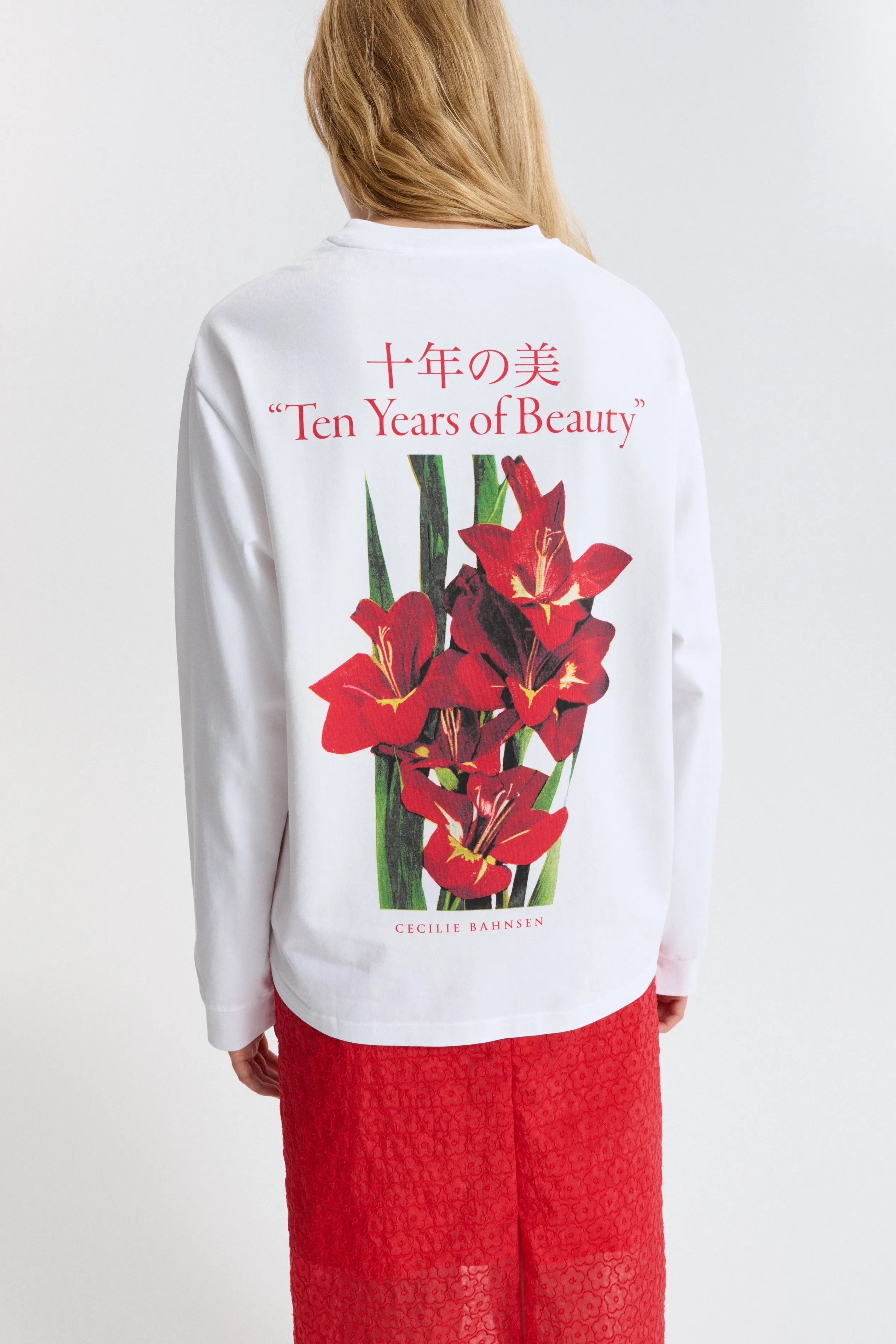 CBLILY | T-SHIRT PRINTED JERSEY WHITE / RED sold by Cecilie Bahnsen product image thumbnail 4