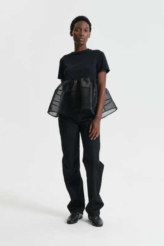 CBDAVID | T-SHIRT JERSEY BLACK made by Cecilie Bahnsen