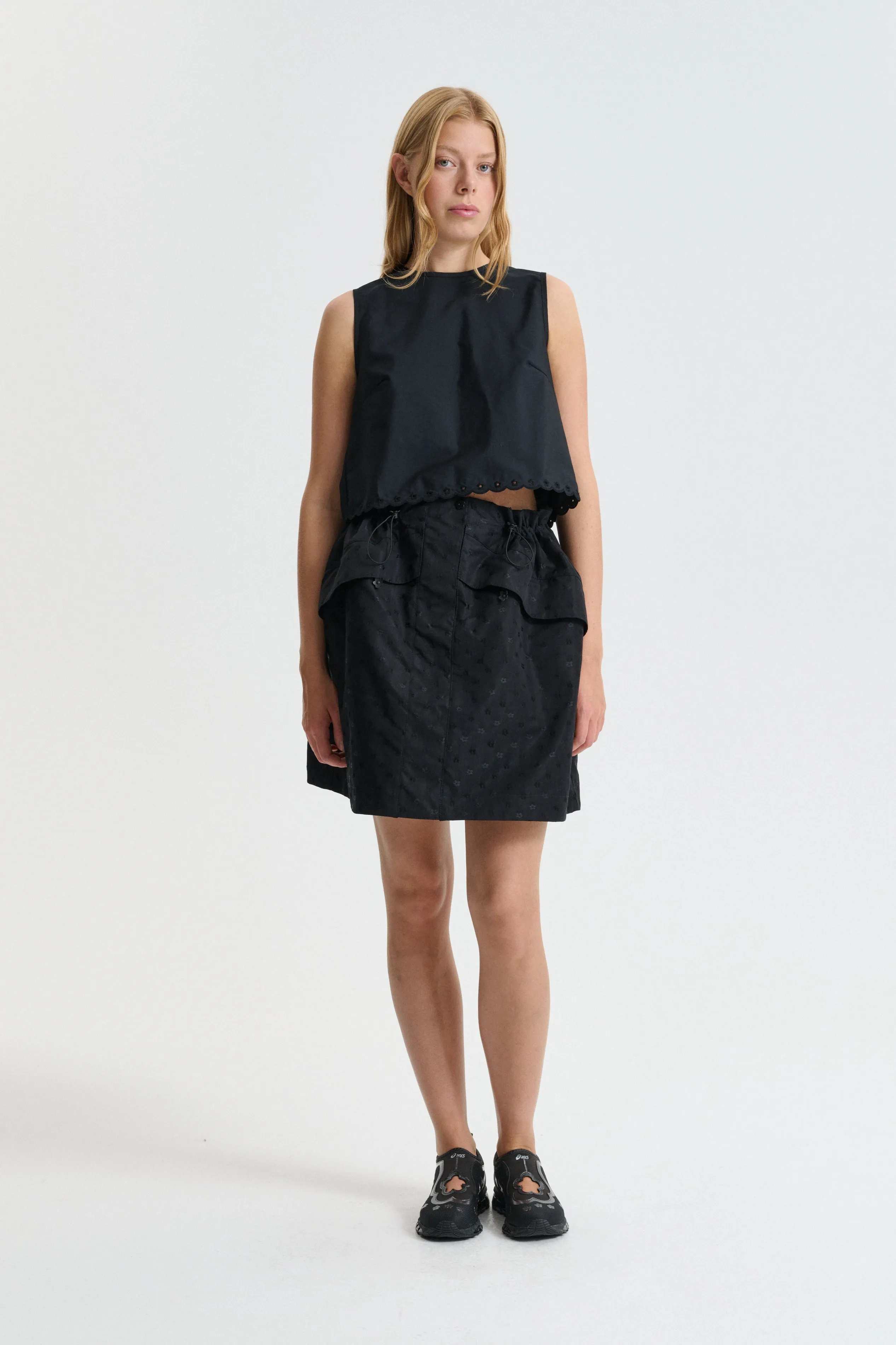 CBDELINA | SKIRT IRIS JACQUARD BLACK sold by Cecilie Bahnsen