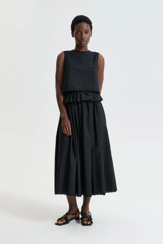 CBDALIA | SKIRT BRODERIE ANGLAISE BLACK sold by Cecilie Bahnsen