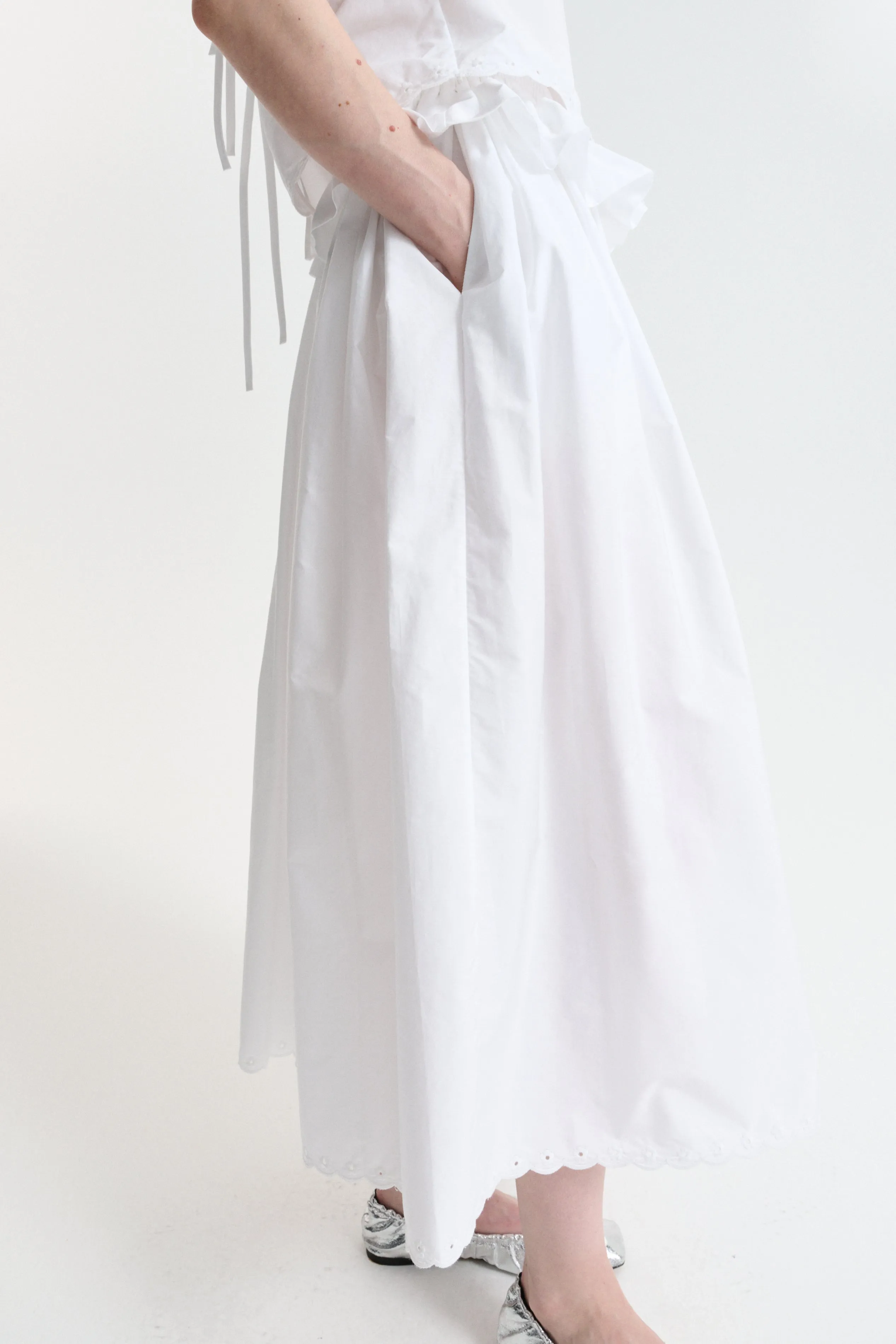CBDALIA | SKIRT BRODERIE ANGLAISE WHITE sold by Cecilie Bahnsen product image thumbnail 2