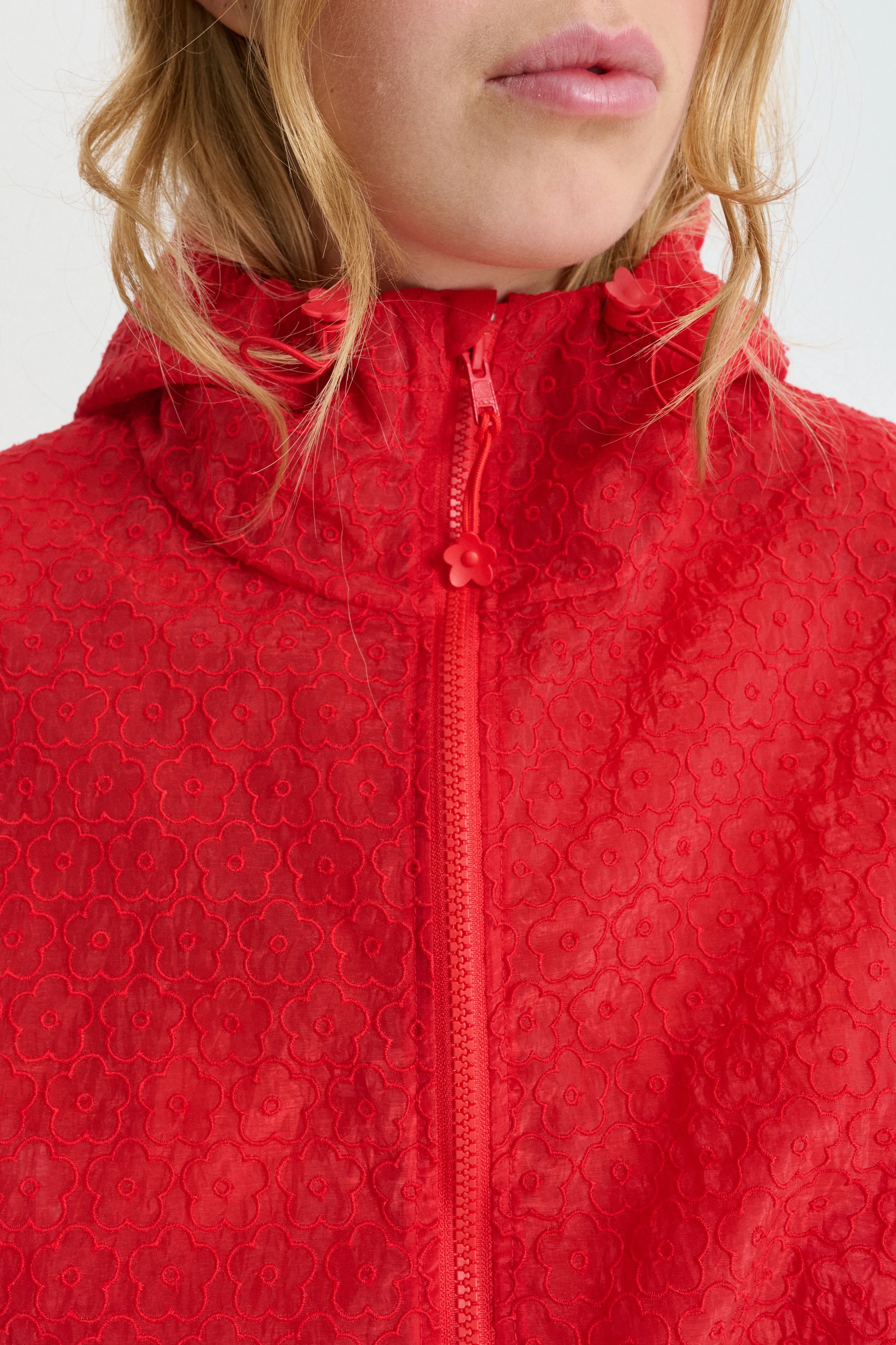 CBAISHA | BLOUSON JACKET WINDFLOWER EMB RED sold by Cecilie Bahnsen product image thumbnail 4