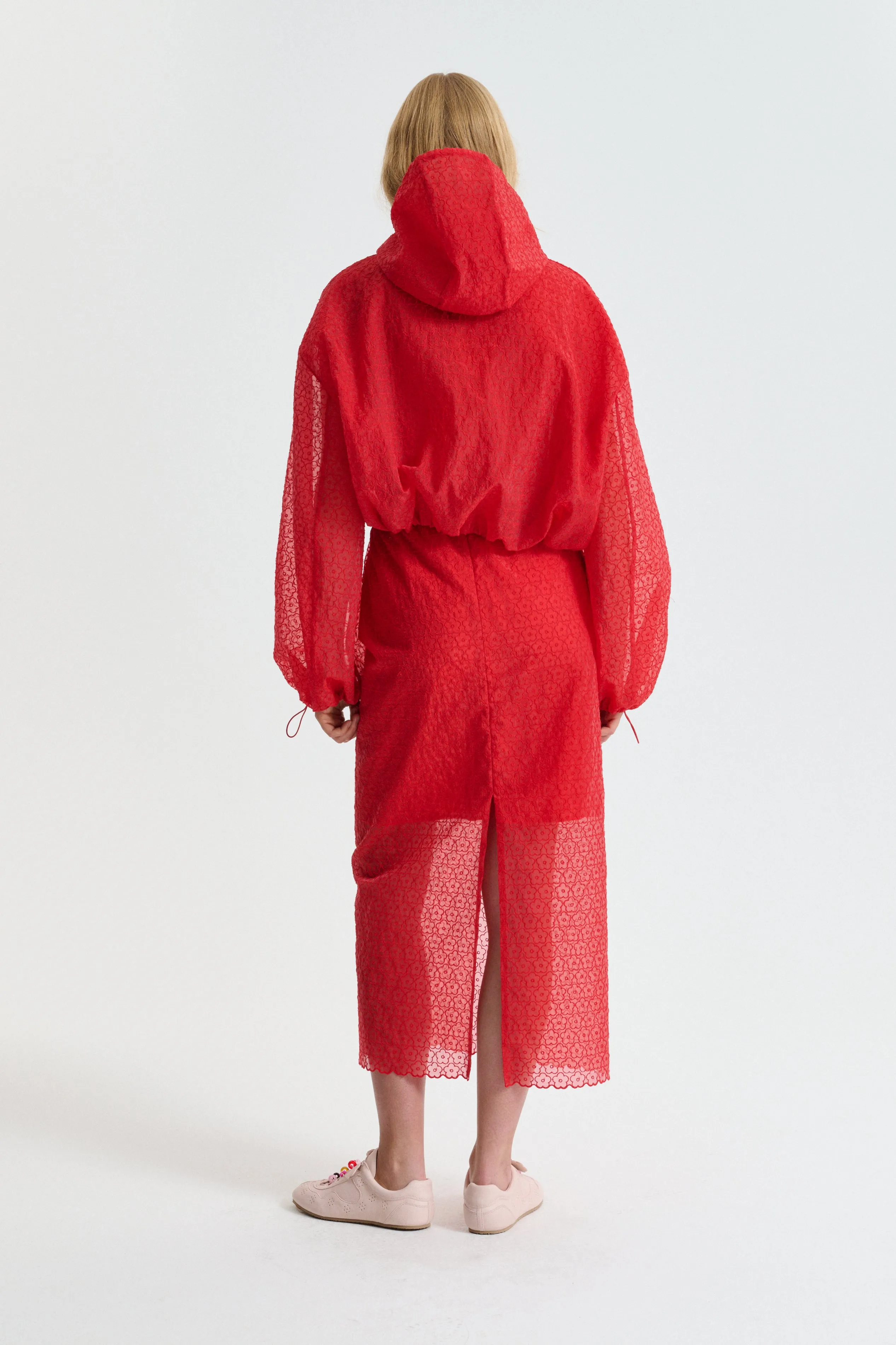 CBAISHA | BLOUSON JACKET WINDFLOWER EMB RED sold by Cecilie Bahnsen product image thumbnail 2