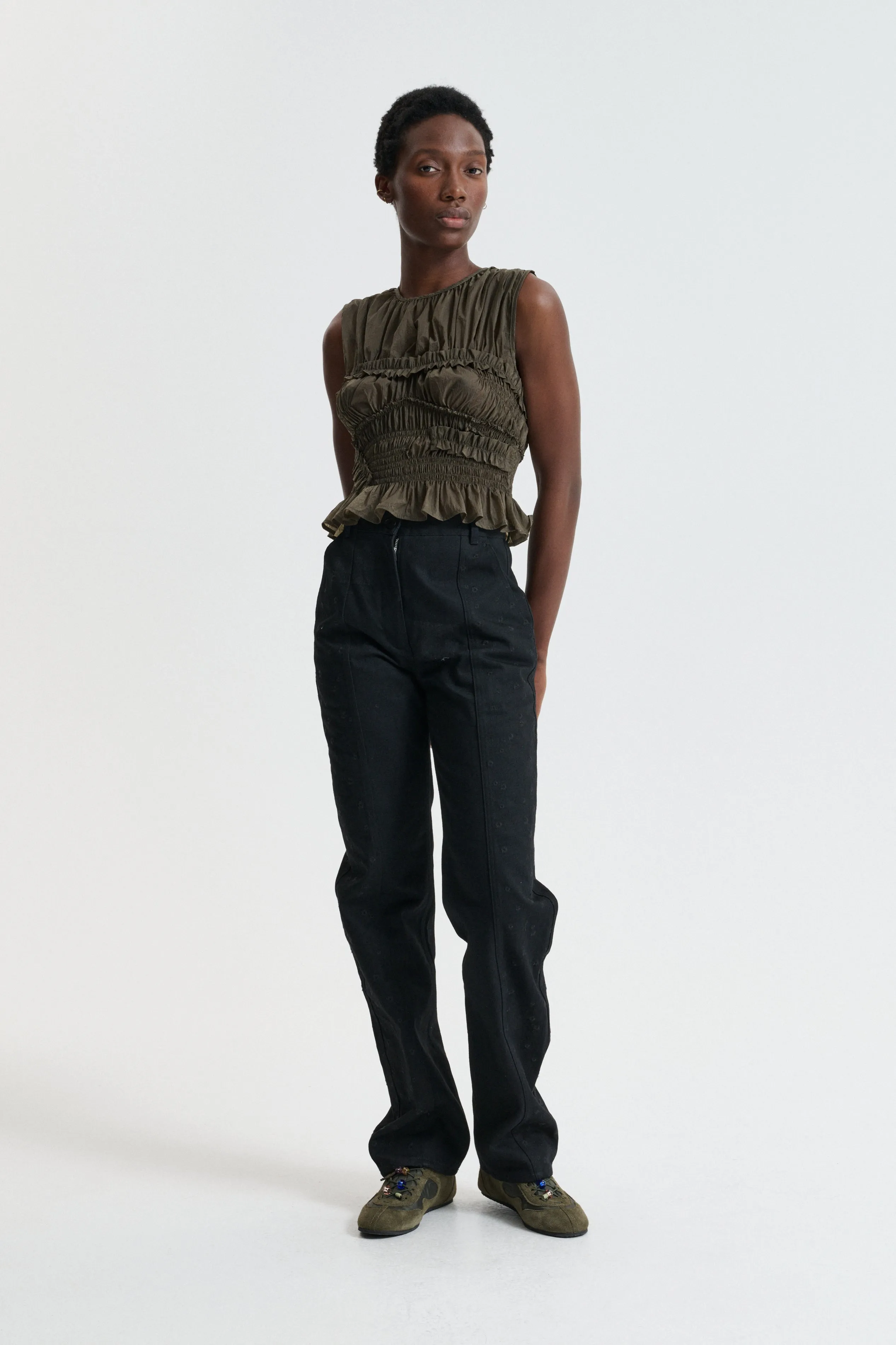 CBUPHI | TOP SHEER RIPSTOP OLIVE sold by Cecilie Bahnsen