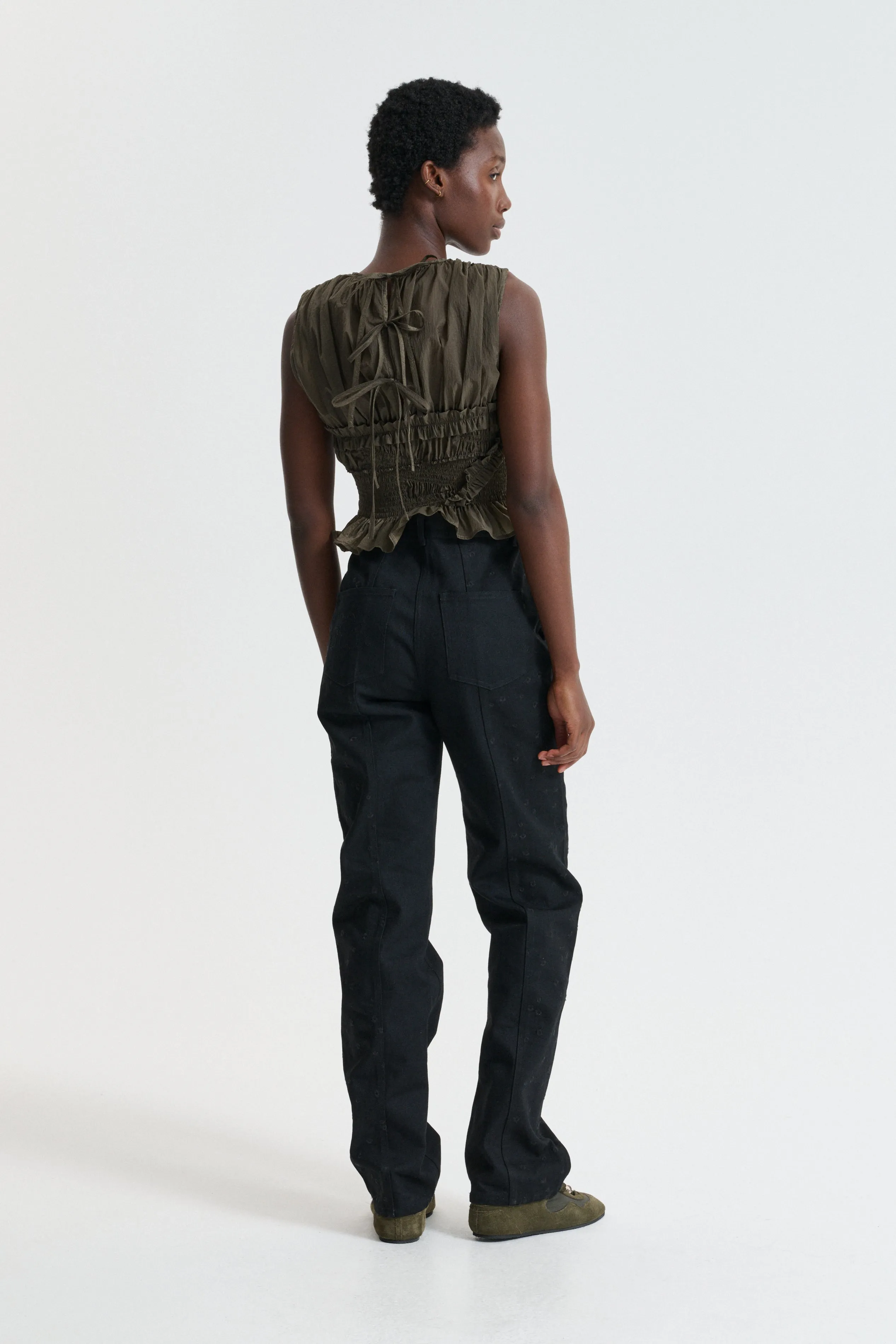 CBUPHI | TOP SHEER RIPSTOP OLIVE sold by Cecilie Bahnsen product image thumbnail 3