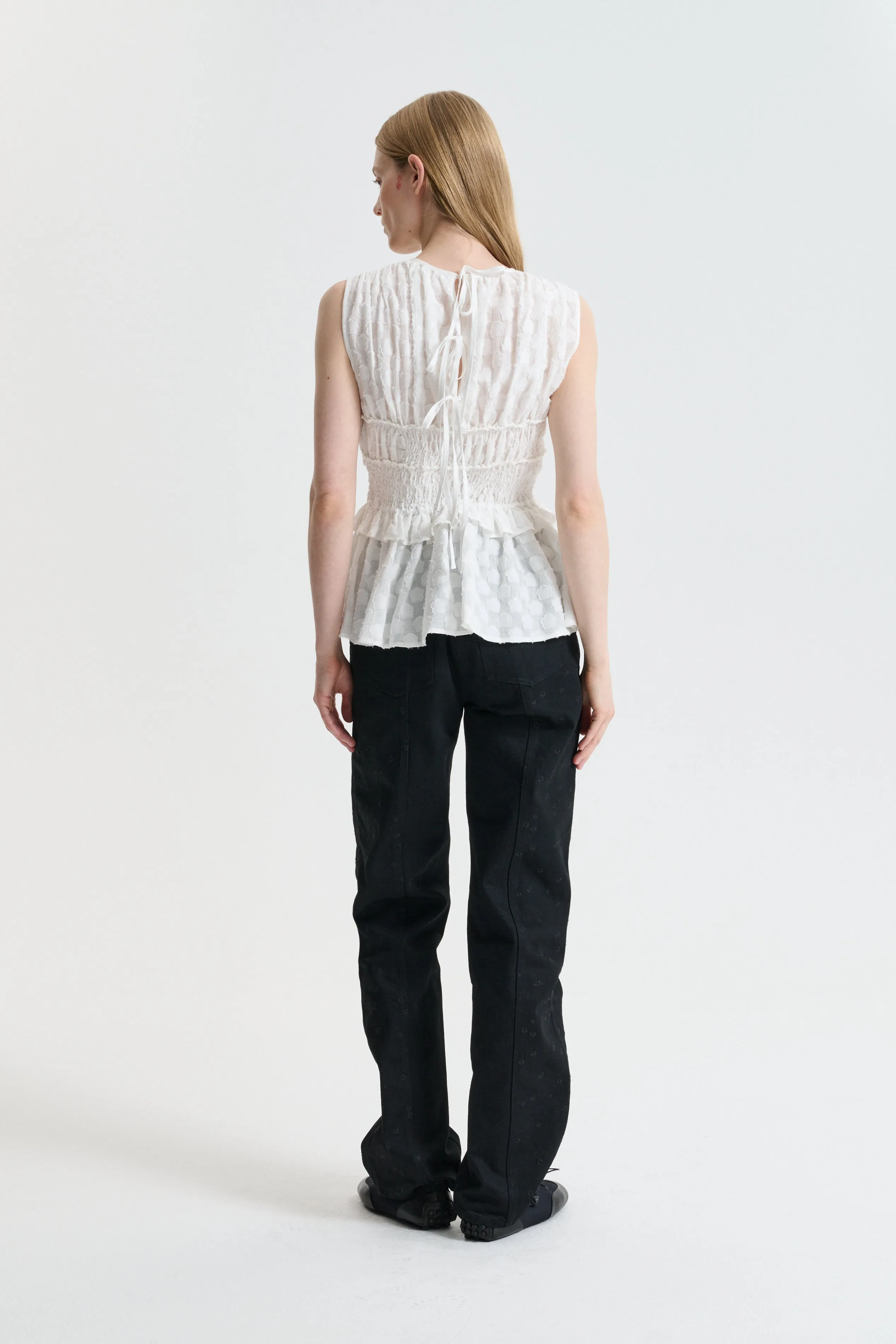 CBDUPHY | TOP FLEUR FIL-COUPÉ WHITE sold by Cecilie Bahnsen product image thumbnail 3