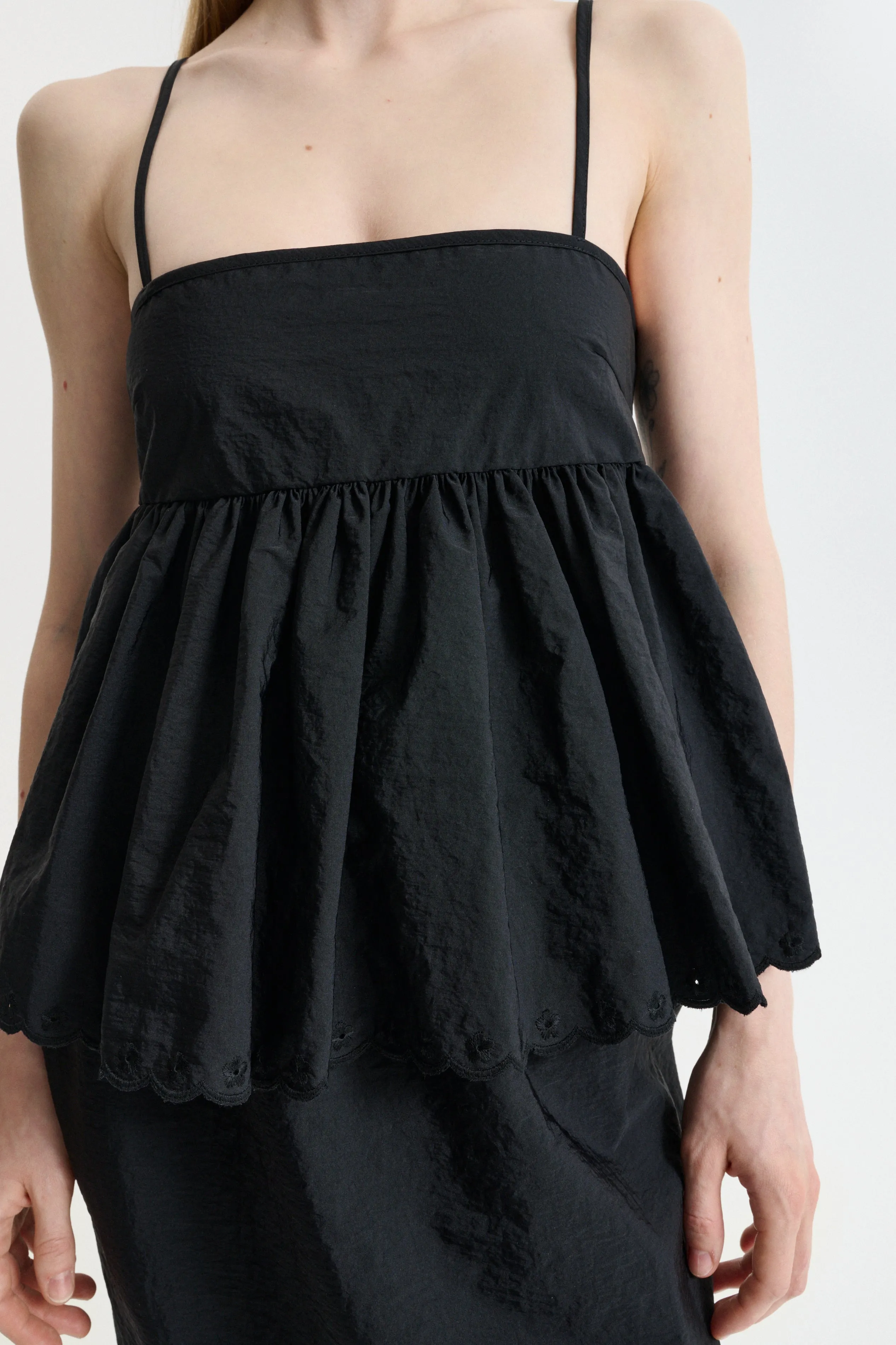 CBSELENA | TOP EMBROIDERED TAFFETA BLACK sold by Cecilie Bahnsen product image thumbnail 3