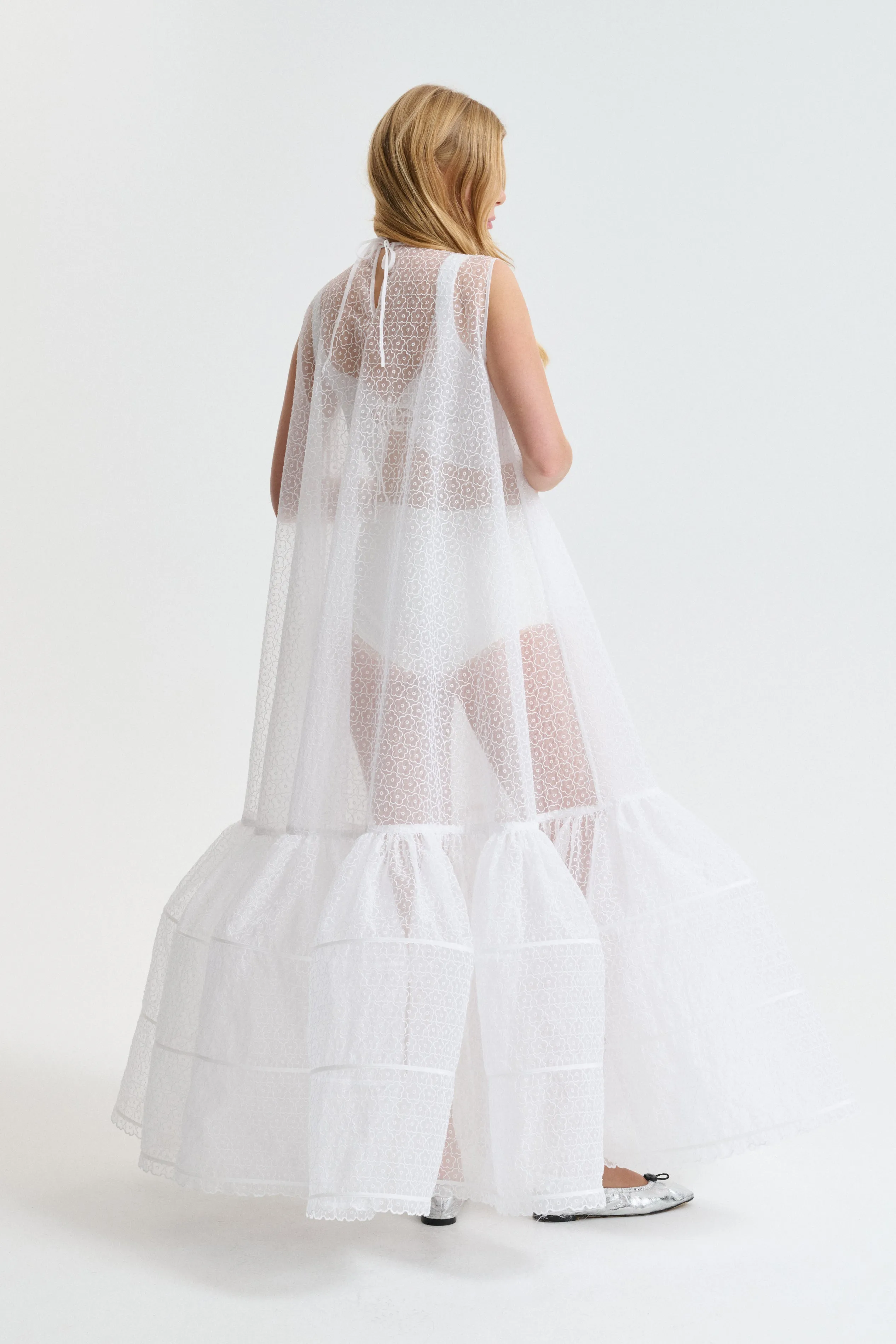 CBDOLLY | GOWN LIQUID MYRTIA WHITE sold by Cecilie Bahnsen product image thumbnail 3