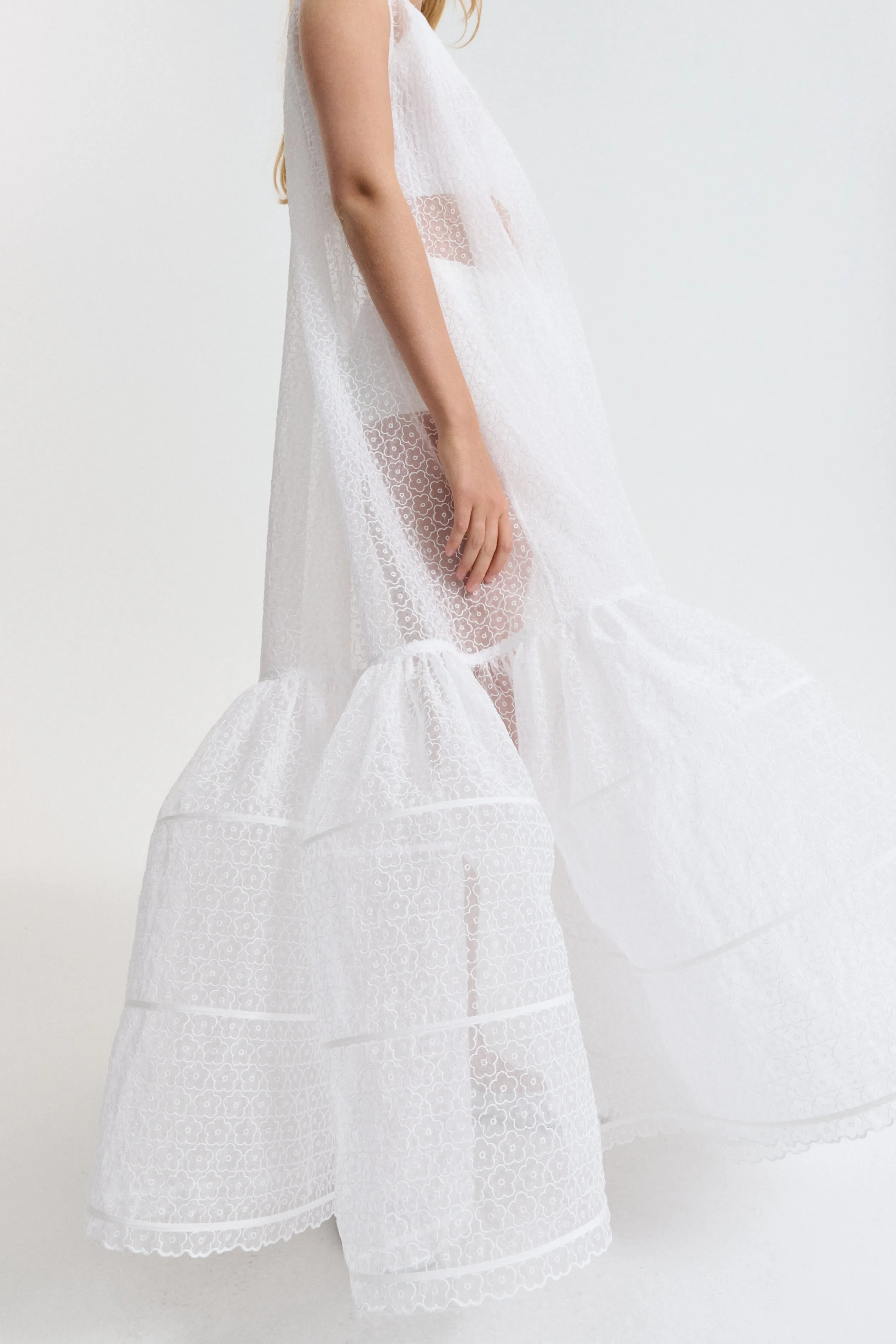 CBDOLLY | GOWN LIQUID MYRTIA WHITE sold by Cecilie Bahnsen product image thumbnail 2