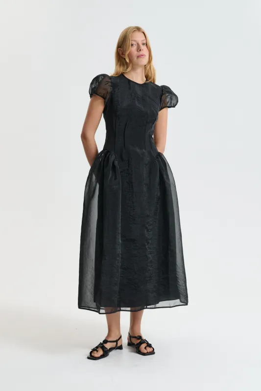 CBCLEOPATRA | DRESS LIQUID MYRTIA BLACK made by Cecilie Bahnsen