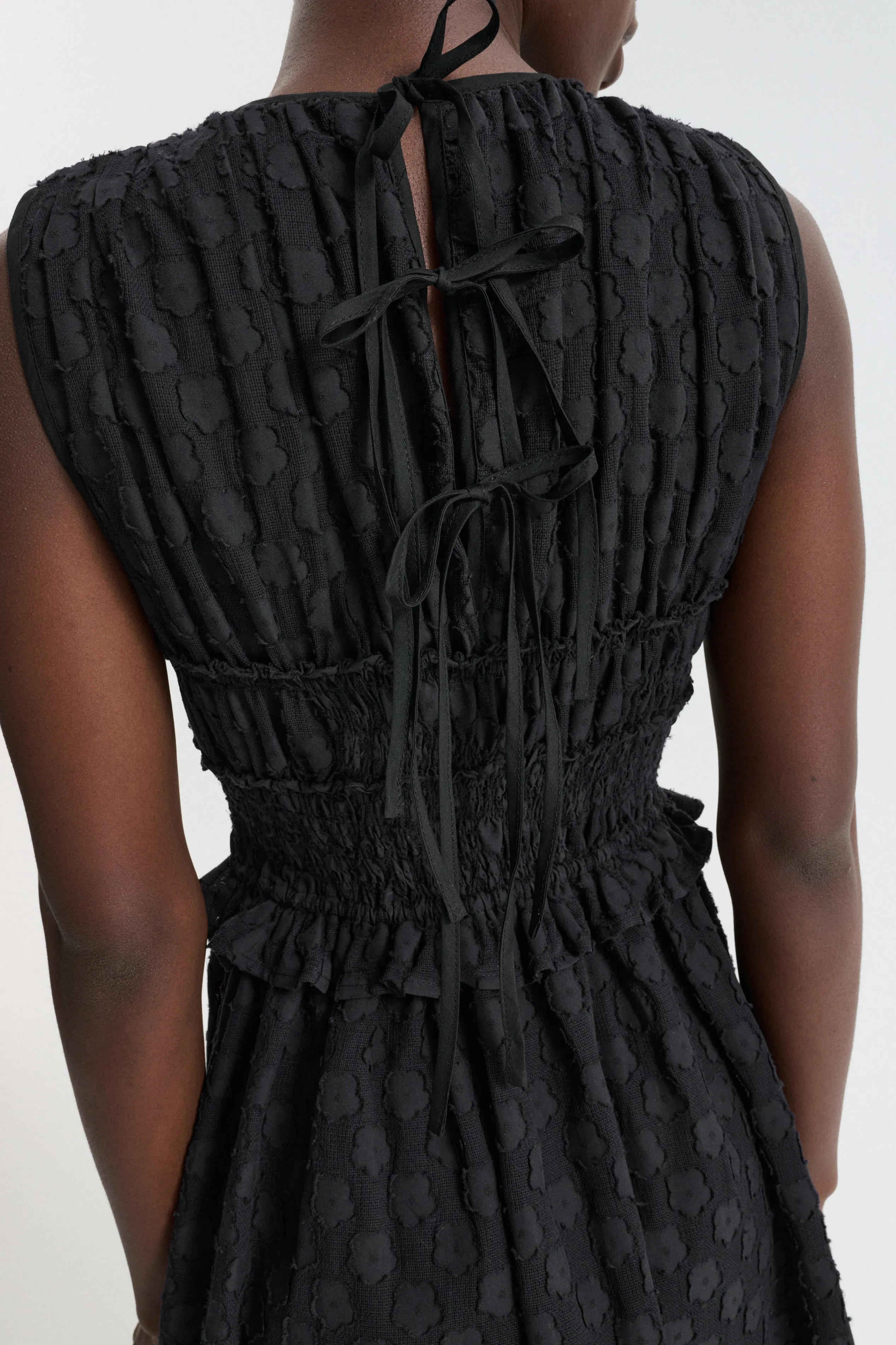 CBDINAH | DRESS FLEUR FIL-COUPÉ BLACK sold by Cecilie Bahnsen product image thumbnail 4