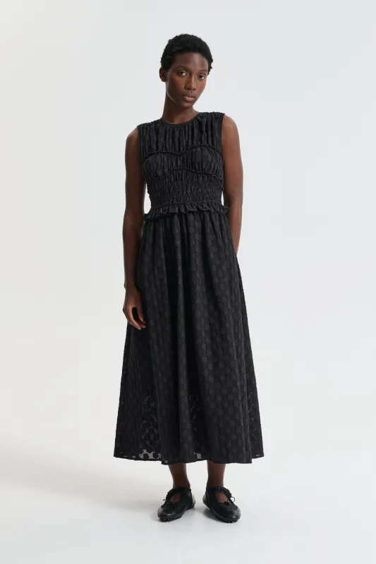 CBDINAH | DRESS FLEUR FIL-COUPÉ BLACK sold by Cecilie Bahnsen