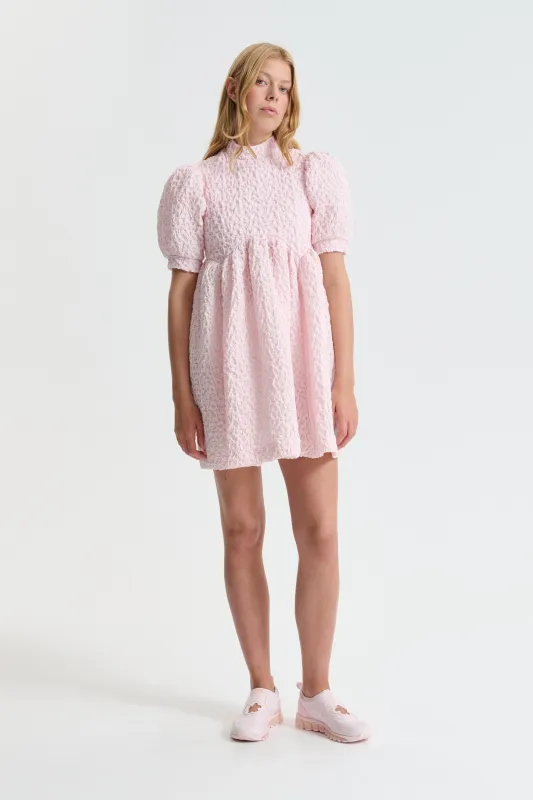 CBDUMAS | DRESS FLEUR COTTON SMOCK BLUSH PINK sold by Cecilie Bahnsen