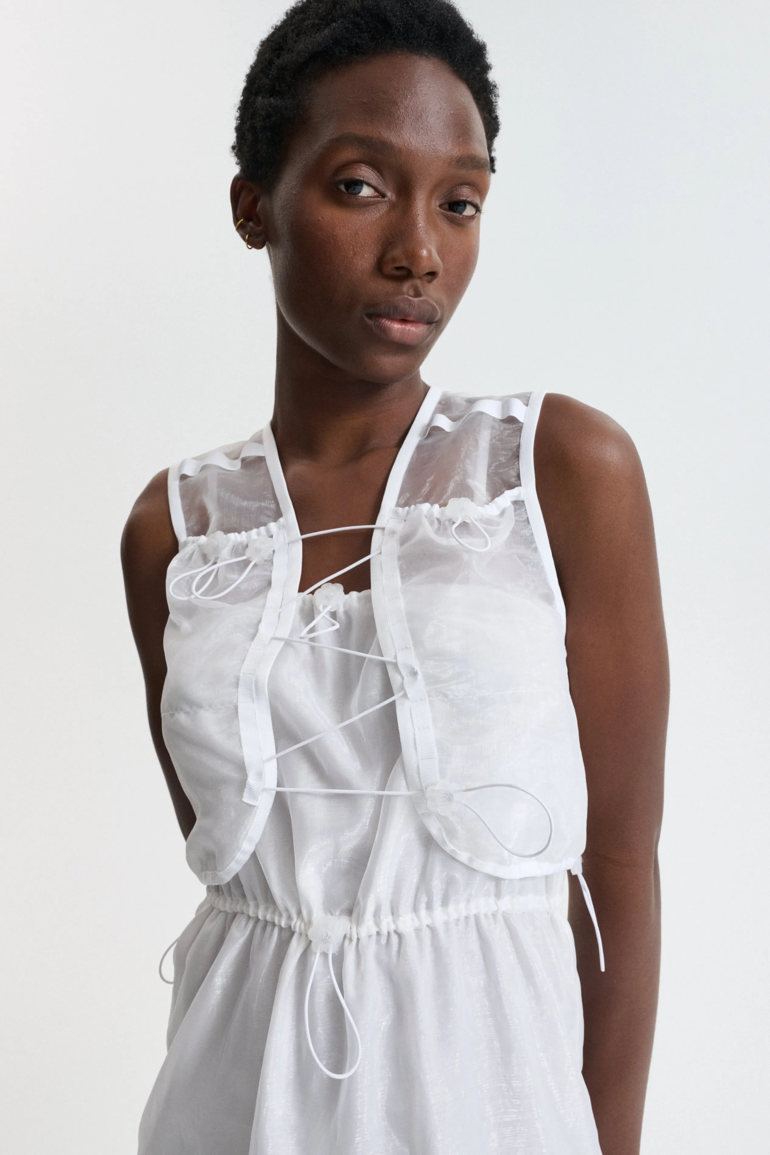 BONA | VEST LIQUID MYRTIA WHITE sold by Cecilie Bahnsen product image thumbnail 3