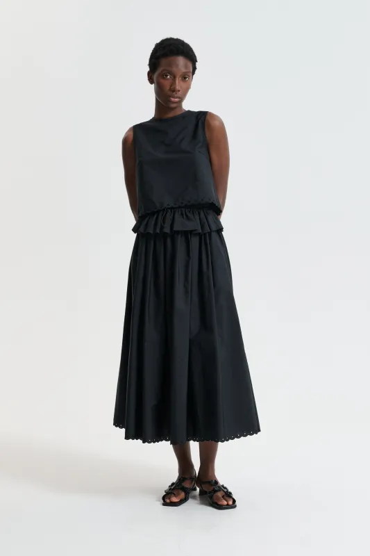 CBDEEBA | TOP BRODERIE ANGLAISE BLACK made by Cecilie Bahnsen