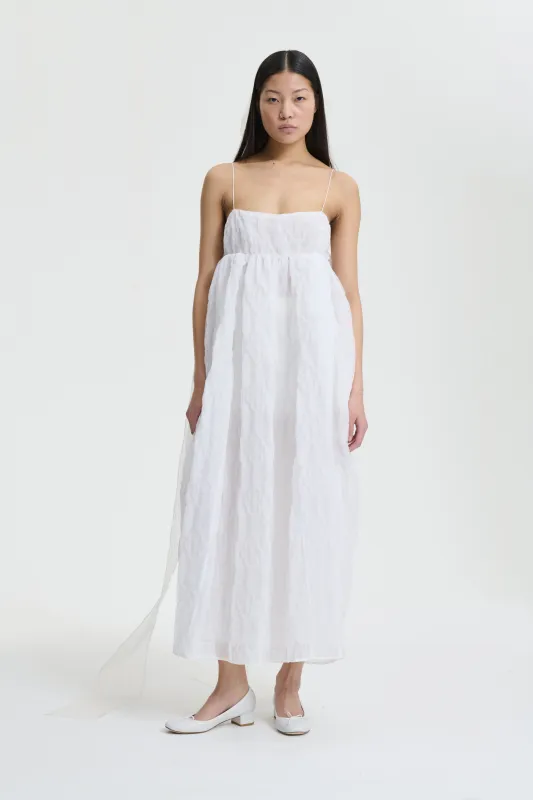 VILMA | DRESS AVENS MATELASSÉ WHITE BRIDAL made by Cecilie Bahnsen