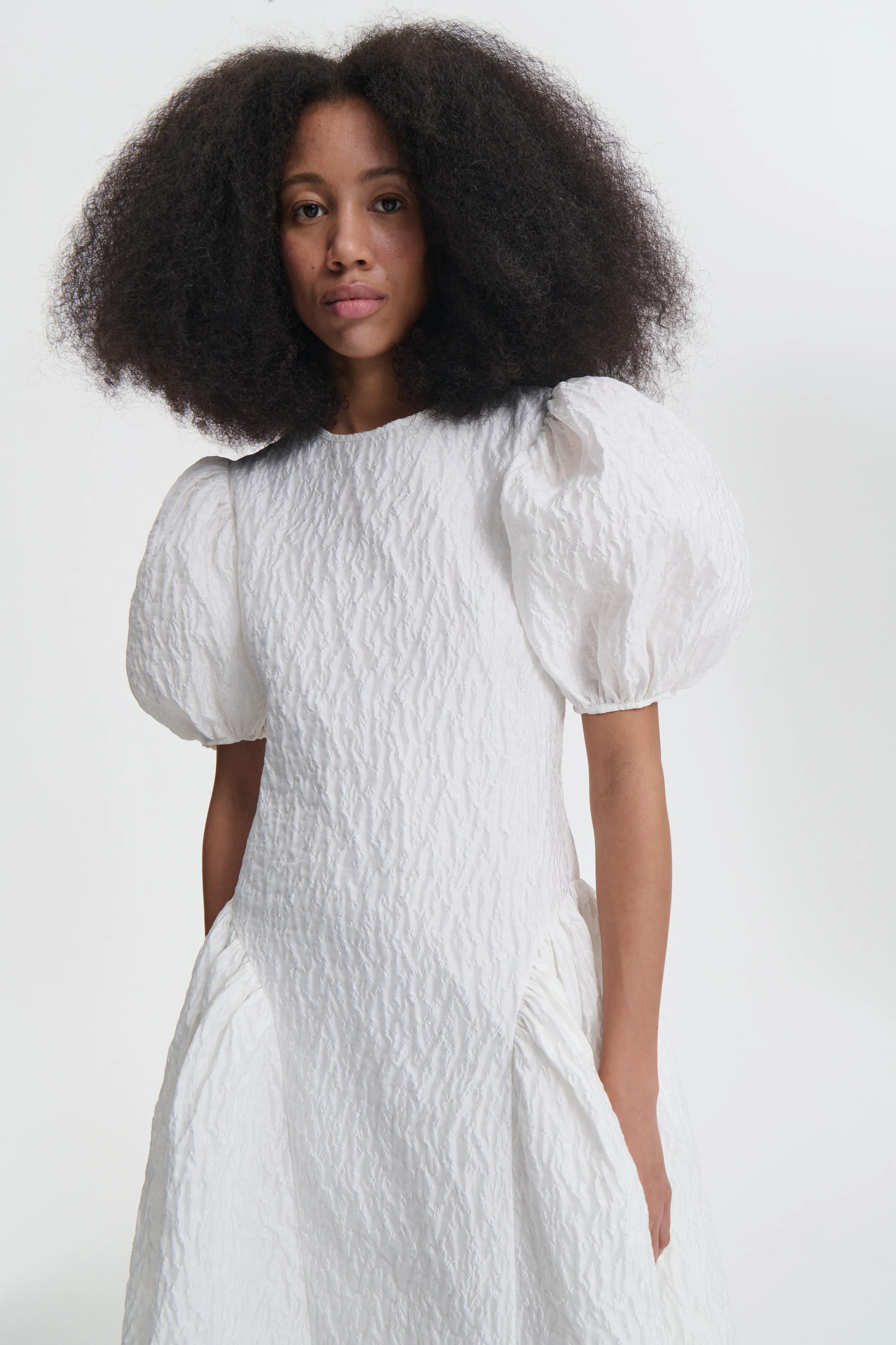 BALI | DRESS LOBELIA MATELASSÉ WHITE BRIDAL sold by Cecilie Bahnsen product image thumbnail 3