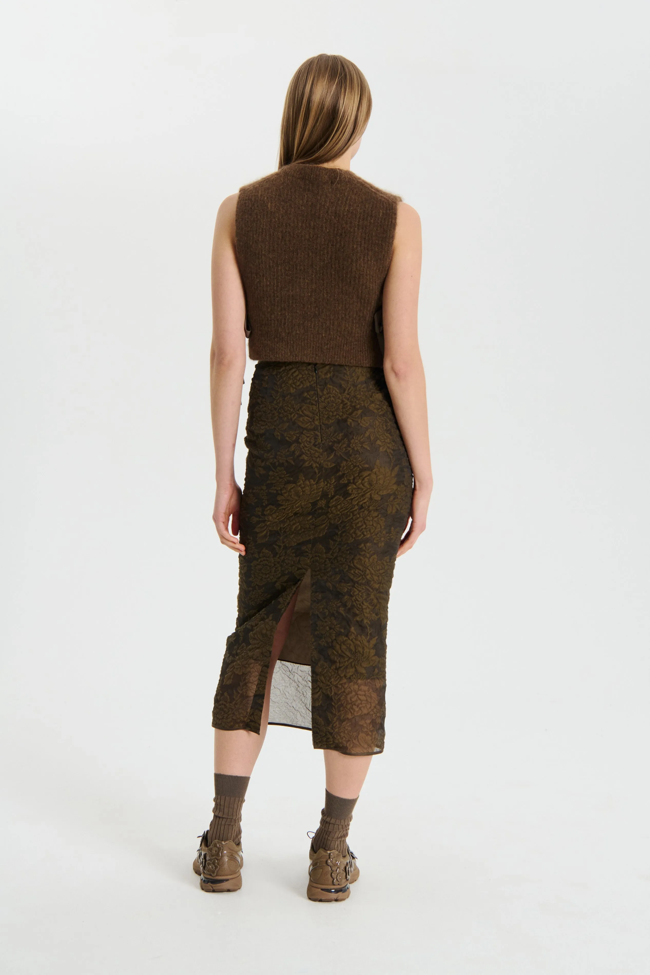 ALY | VEST TEXTURED MOHAIR FALL BROWN sold by Cecilie Bahnsen product image thumbnail 2