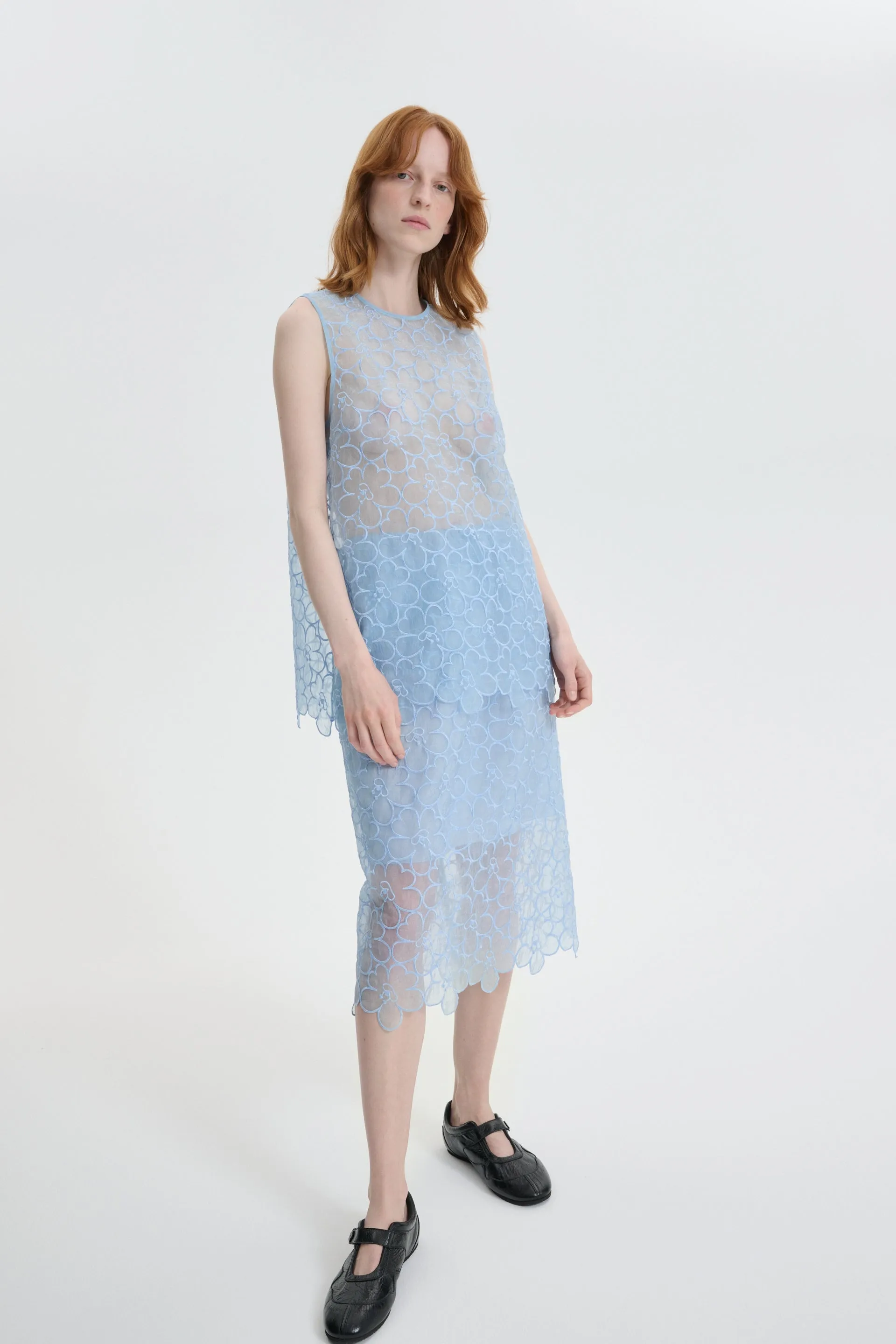 CBBRIA | SKIRT FELICIA EMBROIDERY LIGHT BLUE sold by Cecilie Bahnsen