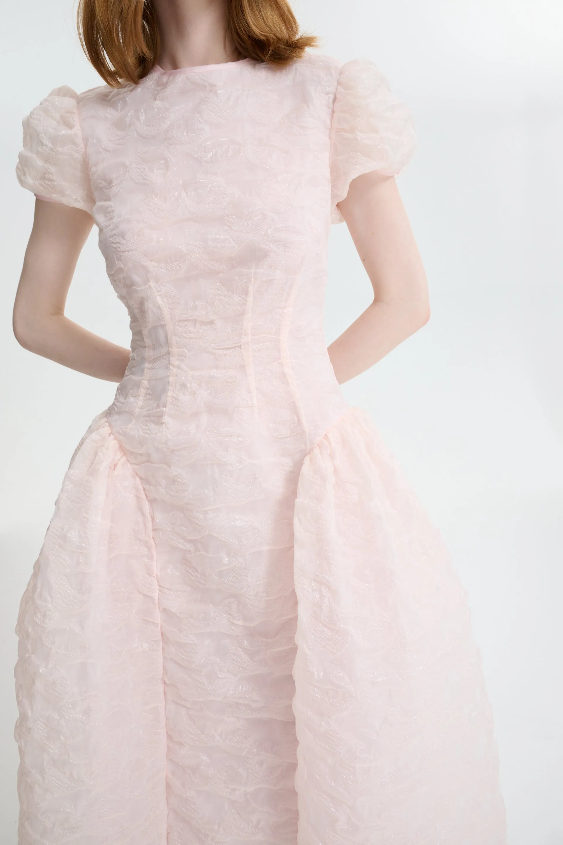 CBCLEOPATRA | DRESS PLUMERIA MATELASSÉ LIGHT PINK sold by Cecilie Bahnsen product image thumbnail 2