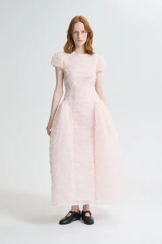 CBCLEOPATRA | DRESS PLUMERIA MATELASSÉ LIGHT PINK made by Cecilie Bahnsen