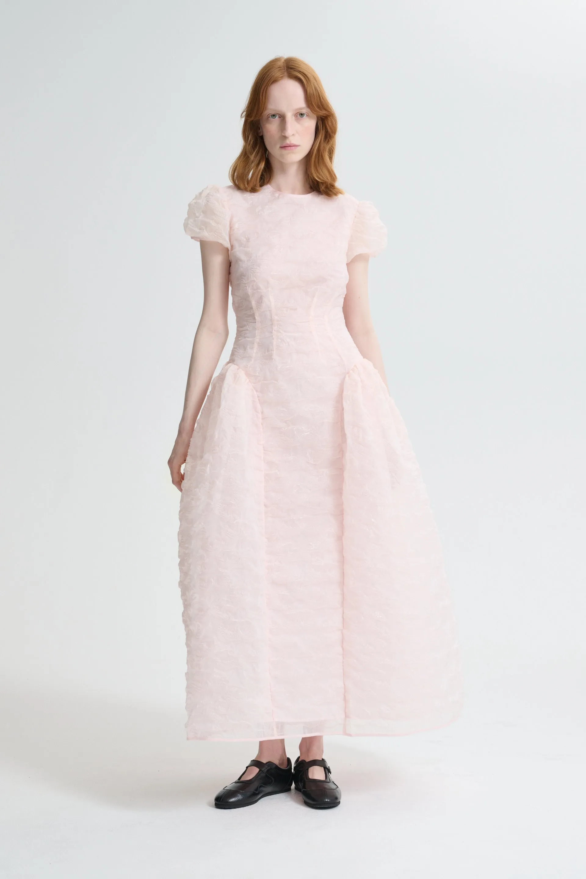 CBCLEOPATRA | DRESS PLUMERIA MATELASSÉ LIGHT PINK sold by Cecilie Bahnsen