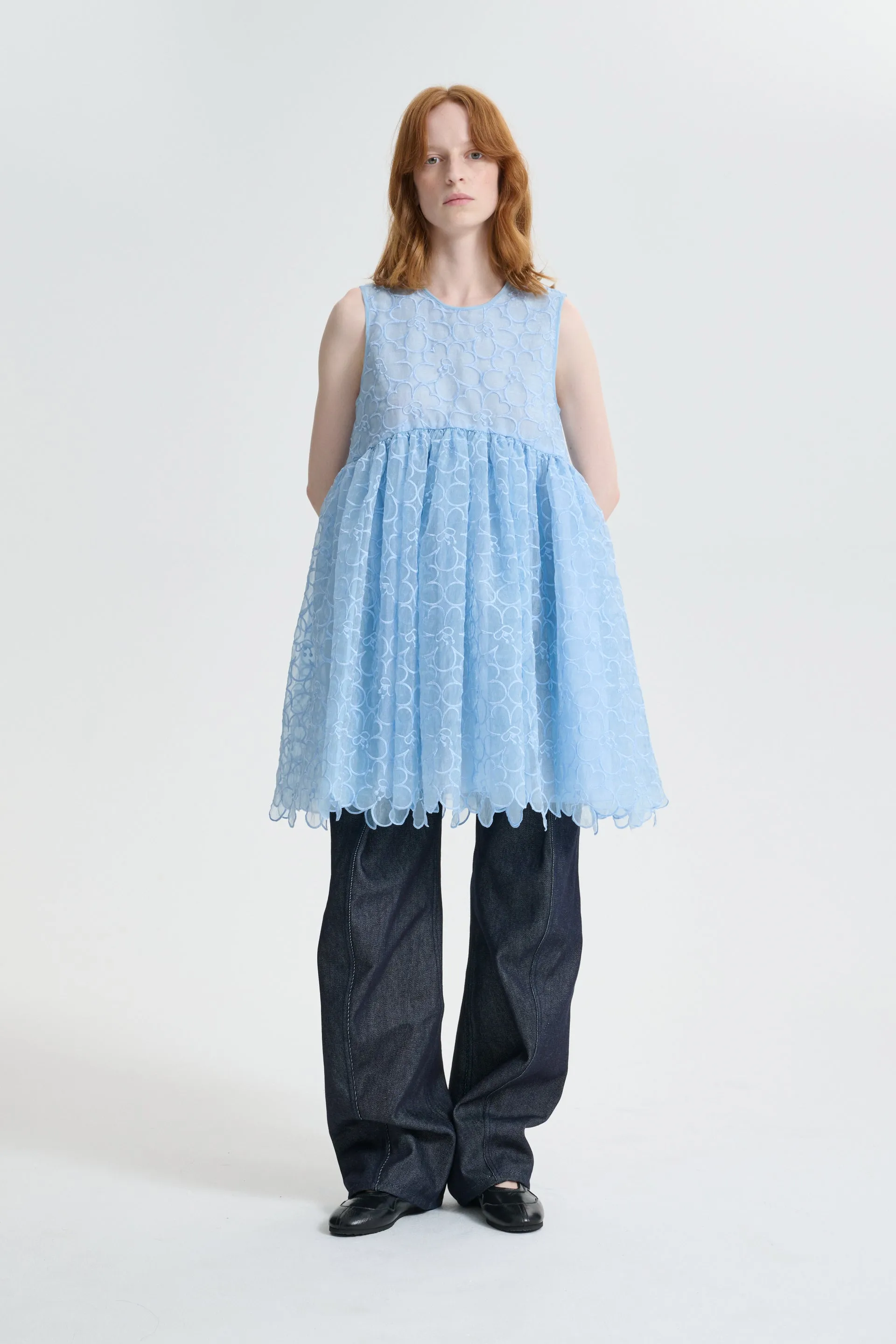 CBCHARLOTTA | DRESS FELICIA EMBROIDERY LIGHT BLUE sold by Cecilie Bahnsen product image thumbnail 5